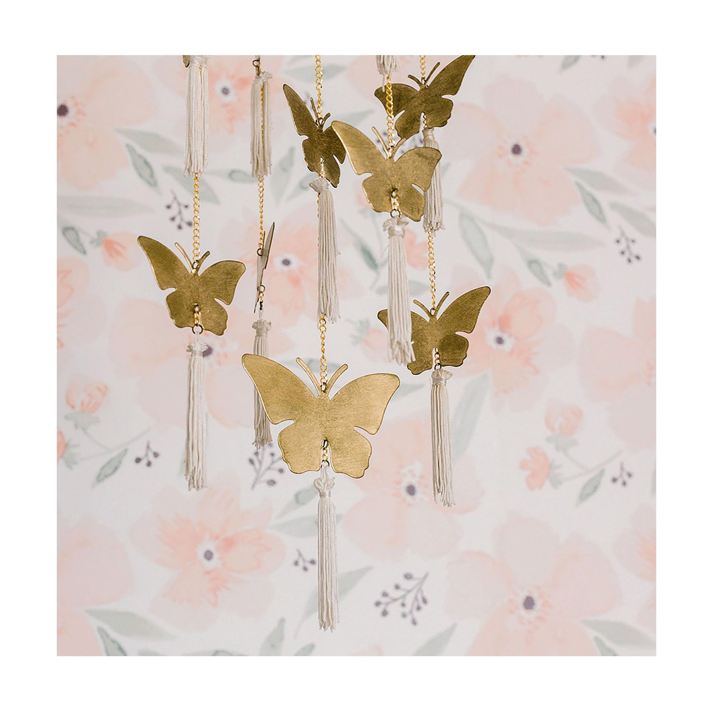 Crane Baby Butterfly Nursery Décor for Boys and Girls, Ceiling Hanging, 6" x 6" X 36"