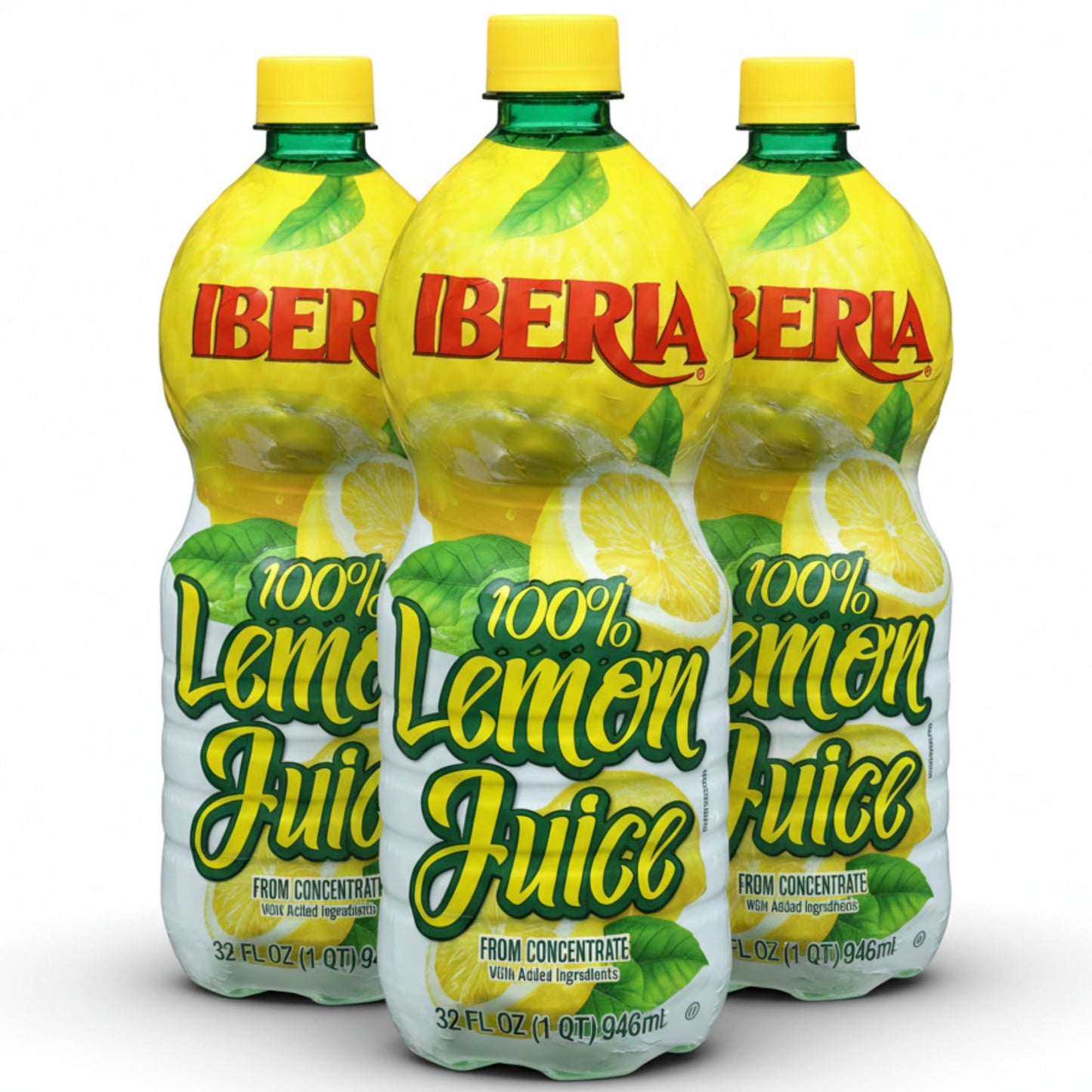 Iberia 100% Lemon Juice, 32 Ounce (Pack of 3)