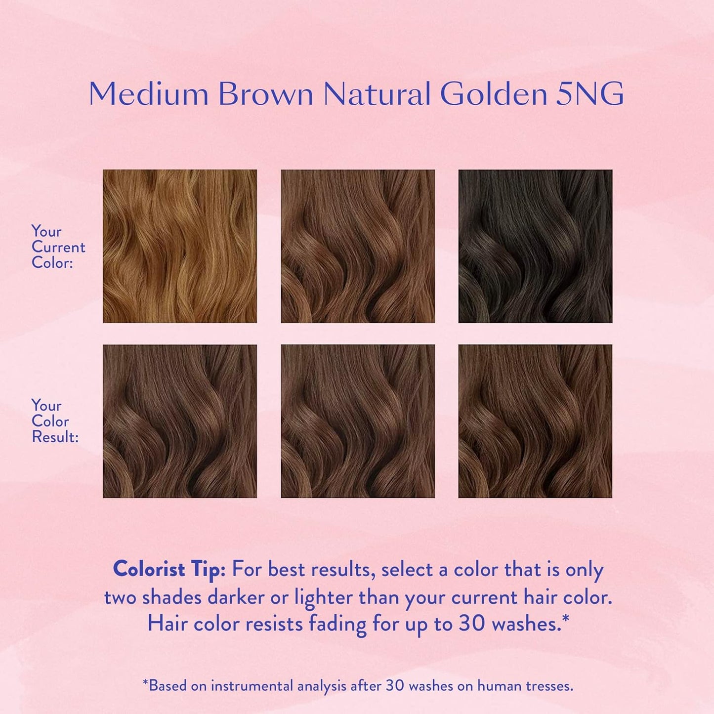 eSalon Permanent Hair Color & Hair Dye Complete Kit - Medium Brown Natural Golden - Personal Colorist Kit for Up To 100% Gray Coverage for All Hair Types - Professional-Grade Ammonia-Free Hair Dye