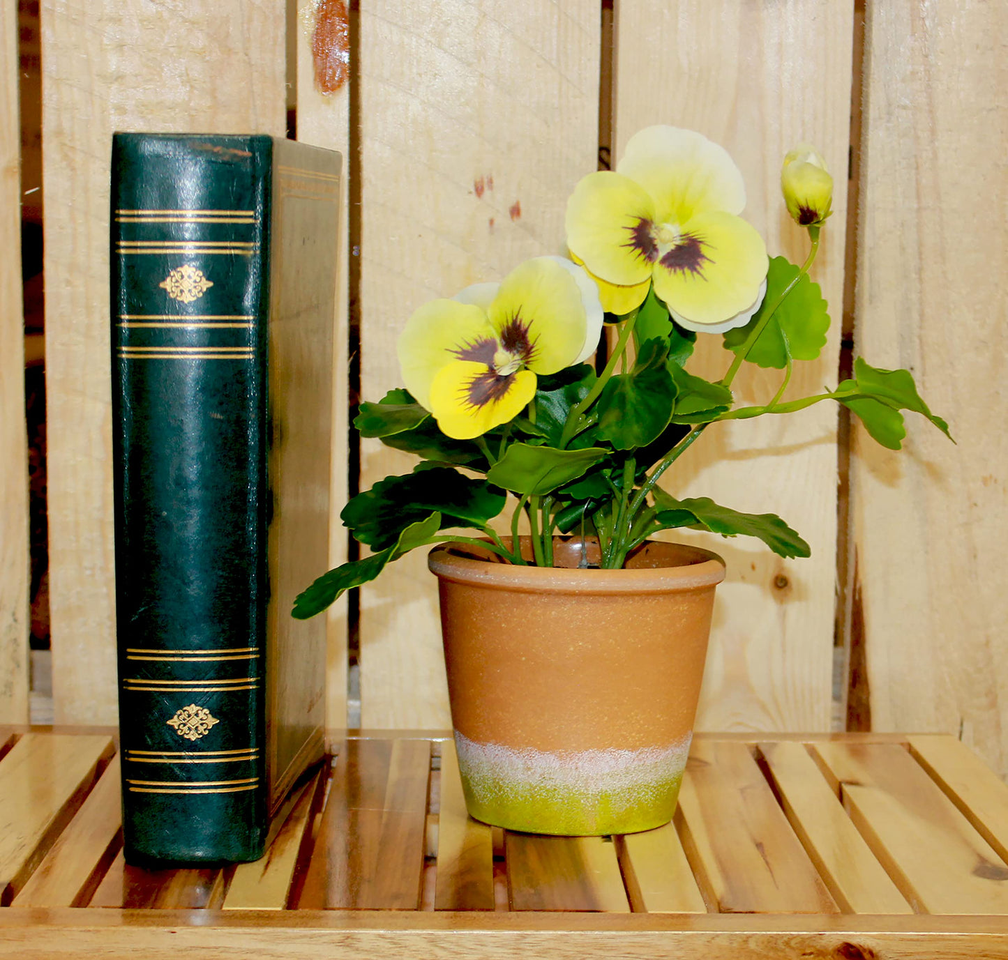 Worth Imports 10" Yellow Pansy in 4" Pot