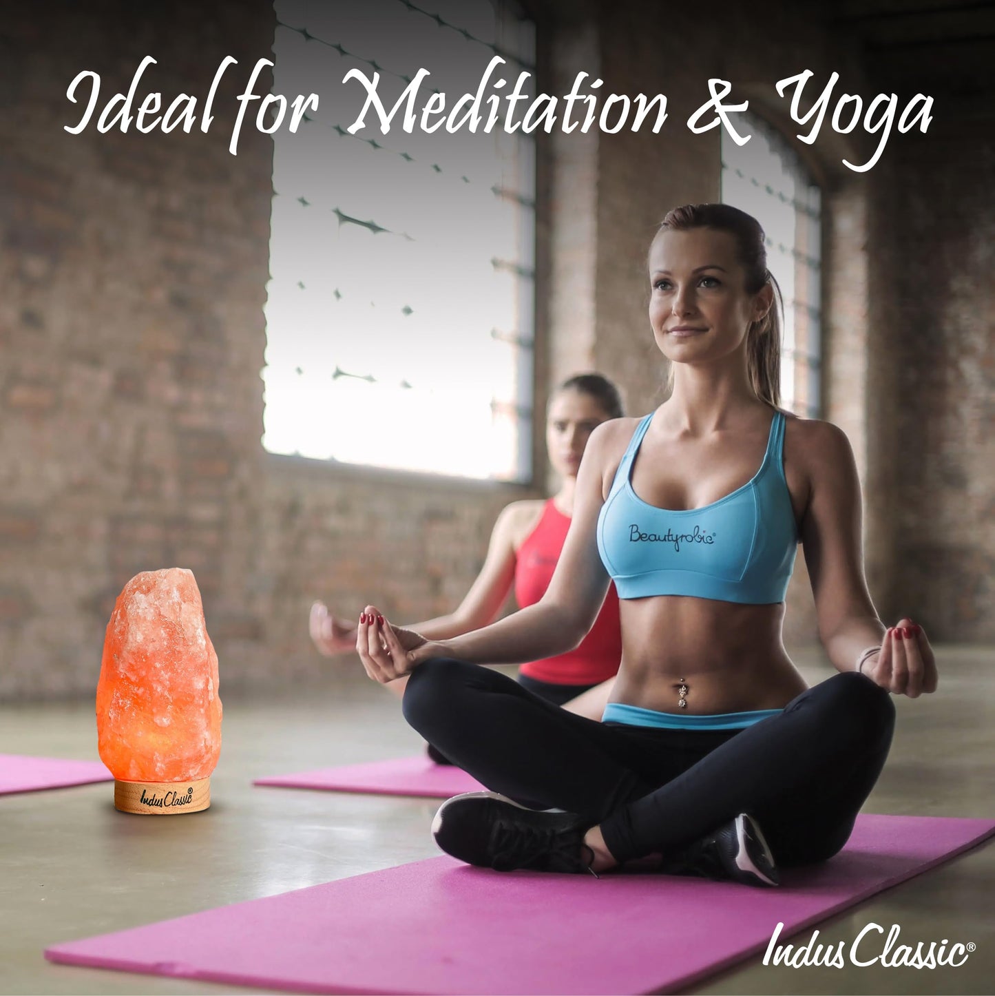 IndusClassic LN-02 Himalayan Pink Crystal Rock Salt Lamp 4~7 lbs with Dimmer Control Switch, Quality Gift Packaging