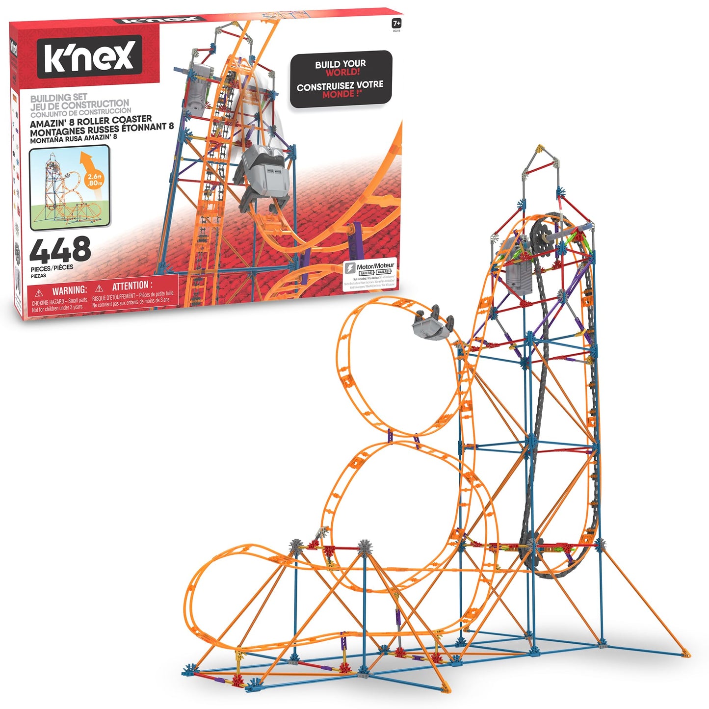 K'NEX - Amazin' 8 Coaster ‚ STEM Building Set, Kid Construction, Creative Play Toy‚ Ages 9+