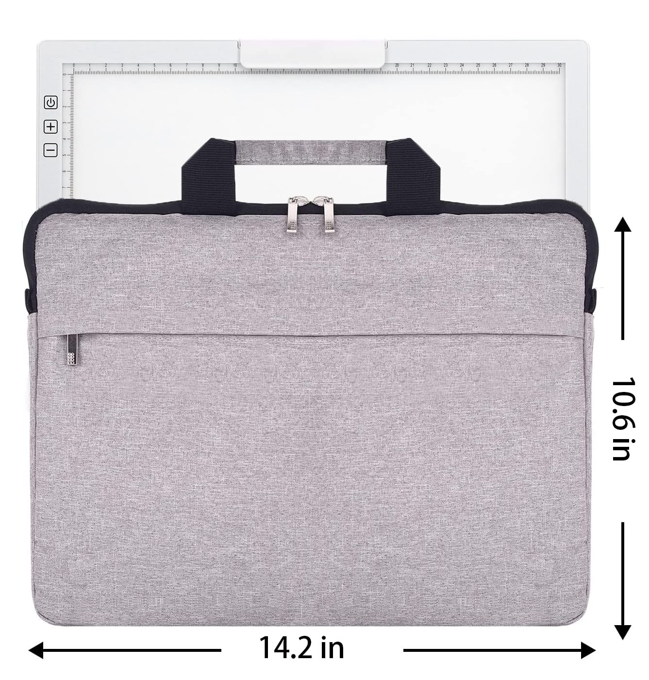 Rechargeable A4 LED Light Pad with Padded Case, YINGWOND Tracing Light Box w/Riser Stands and Paper Clip, 6 Levels of Brightness, Type-c Cable, Wireless Diamond Painting Light Board White