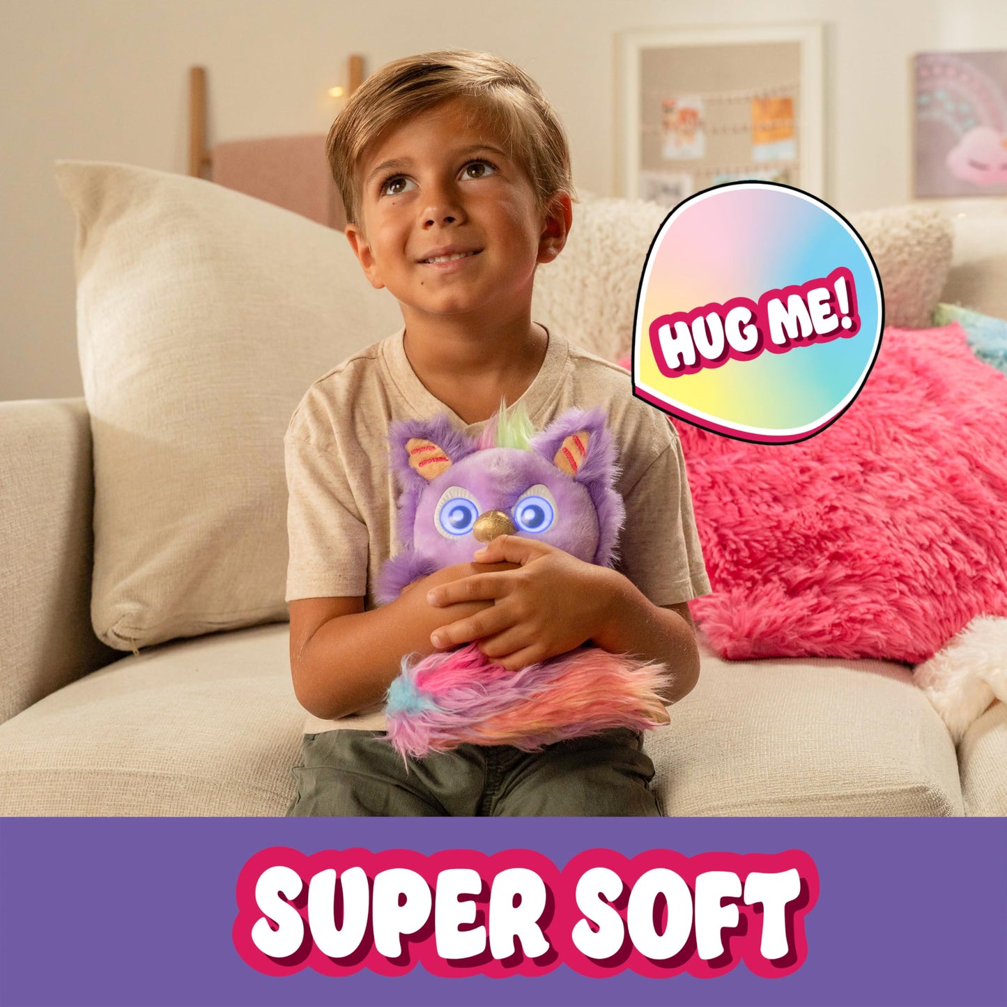 Furlings Furlittles Gryffin - 6.5" Interactive Plush Toy, 50+ Sounds & Expressions, Gift for Girls & Boys 3+, Purple