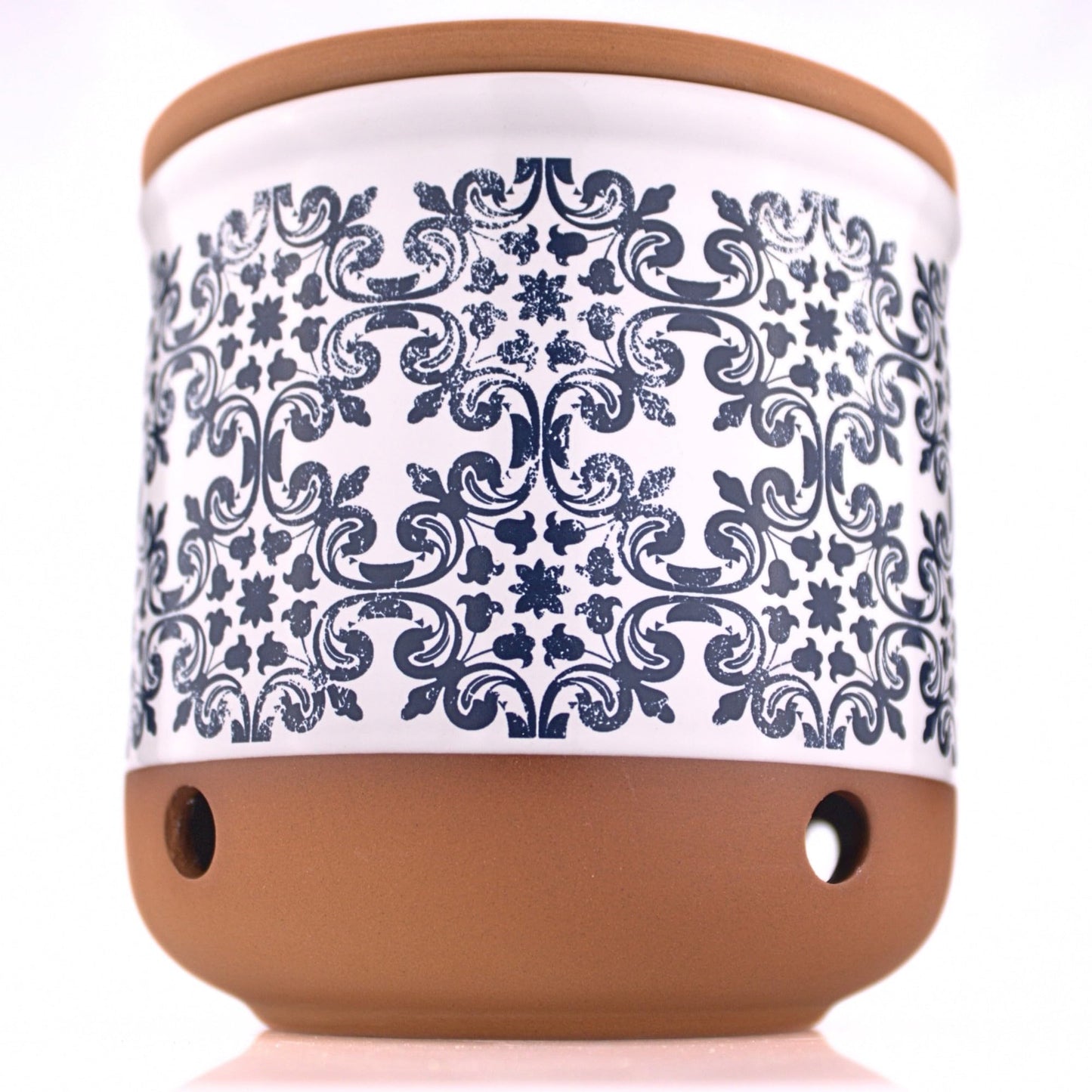 Okavango Ceramic Garlic Keeper - garlic keepers - garlic storage container- Garlic Holder Countertop -Garlic Jar - garlic keeper for counter - garlic container (Terracotta, 16oz)