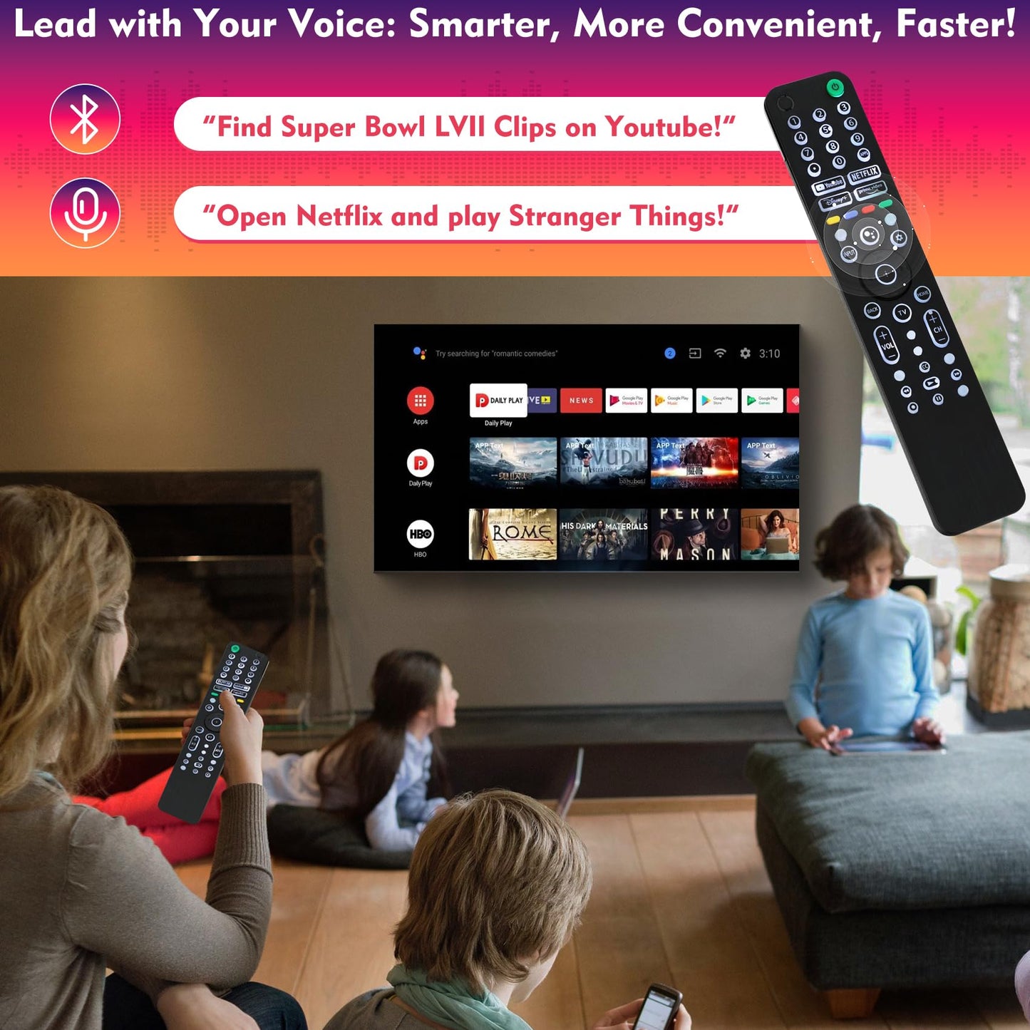 Universal Backlit Remote for Sony TV, for All 2019-2025 Sony Remote Control for Smart TV with Voice Control, Replacement Remote for Bravia XR/XBR/KD Series Google TVs, Backlight, 1 Year Full Warranty