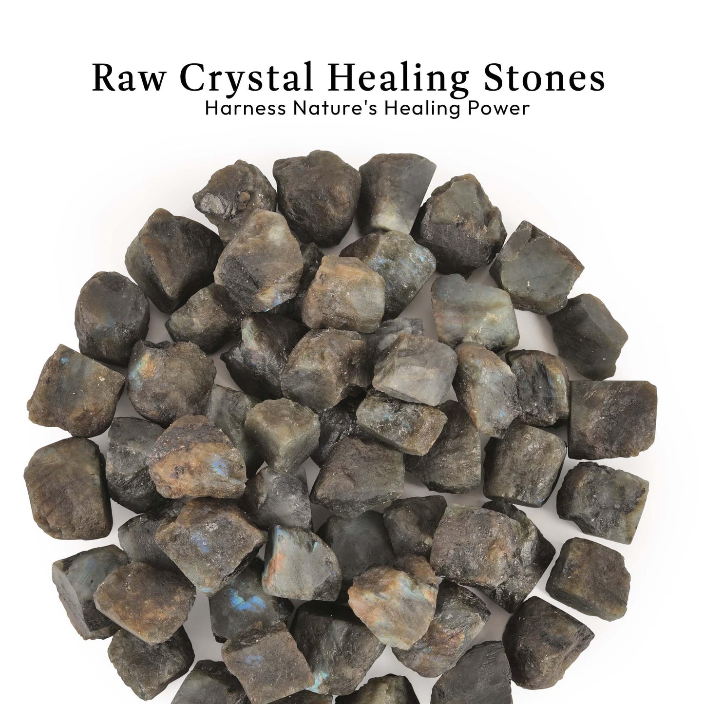Labradorite Crystal, Healing Crystals and Healing Stones, Raw Crystals, Gem Stones Rocks for Tumbling, Raw Gemstones (1 Lb)
