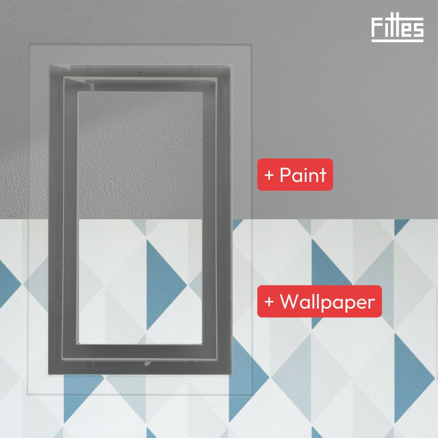 Fittes Framed Wall Vent [Lite+] - 6"x10" - Cotton White - 1 Pack