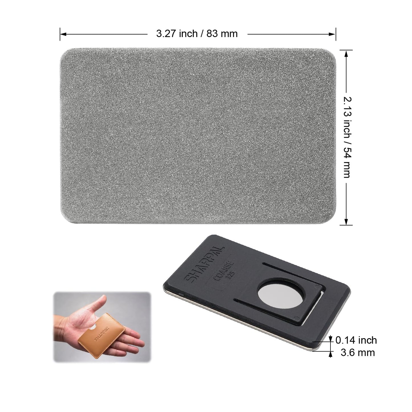 SHARPAL 116N Pocket Diamond Sharpening Card, Coarse(325)/Medium(600)/Fine(1200) Grit, Portable Multi-Tool Kit for Garden Tools, Survival Knives, Files & Blades Mothers Day Gifts