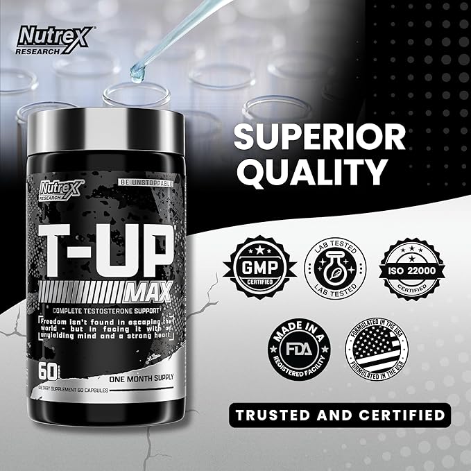 Nutrex Research T-UP – Advanced Performance & Recovery Support – 60 Capsules
