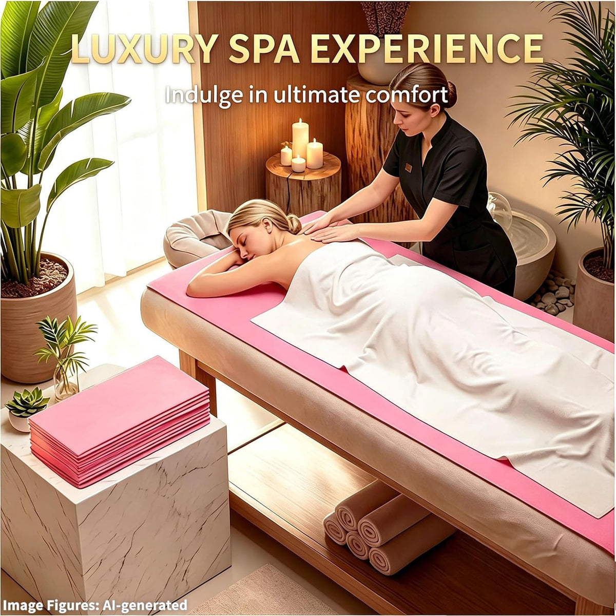 50 PCS Massage Table Sheet Disposable Spa Bed Cover 75"x31" Oil (50 Count)