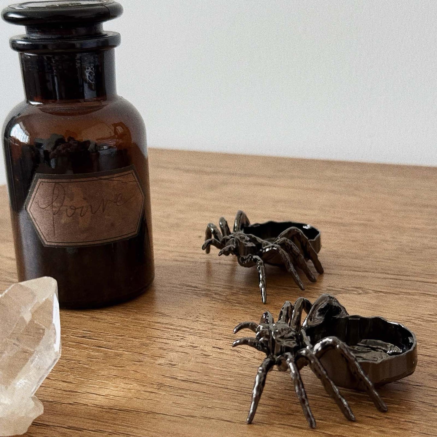 4 PCS Spider Incense Cone Holder Zen Aroma Diffuser Candle Holders, Halloween Decor Spiritual Reiki Table Ornament Healing Gift