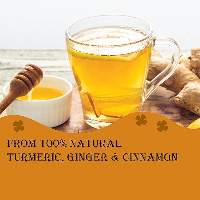 Premium Turmeric, Ginger, Cinnamon Blend Tea Bags, 100% Natural & No Additives & Caffeine Free. (1)