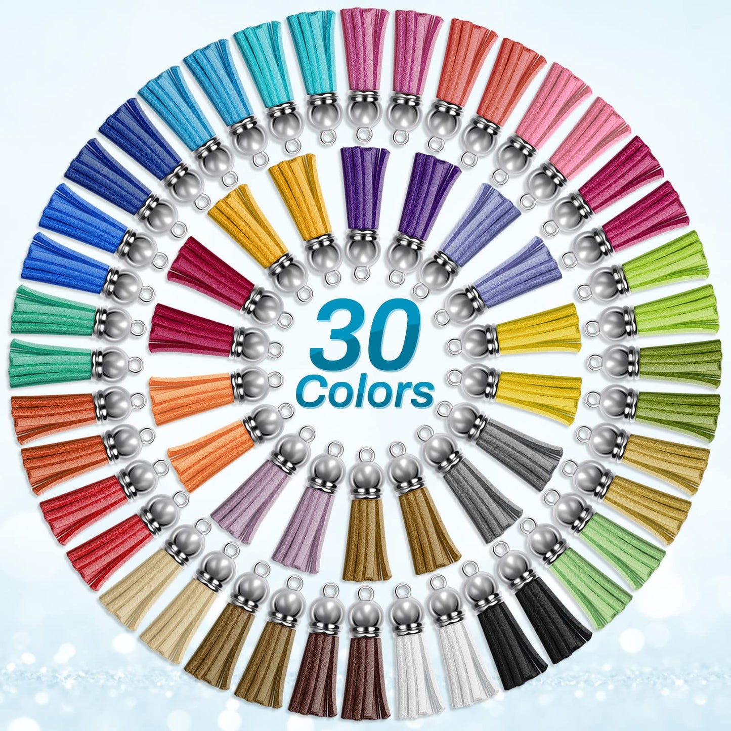350Pcs Acrylic Keychain Blanks Cludoo Clear Acrylic Ornament Blanks for Vinyl with 60 Pcs Blanks, 60 Pcs Keychain Tassels, 170 Pcs Jump Rings and 60pcs Rings for DIY Craft