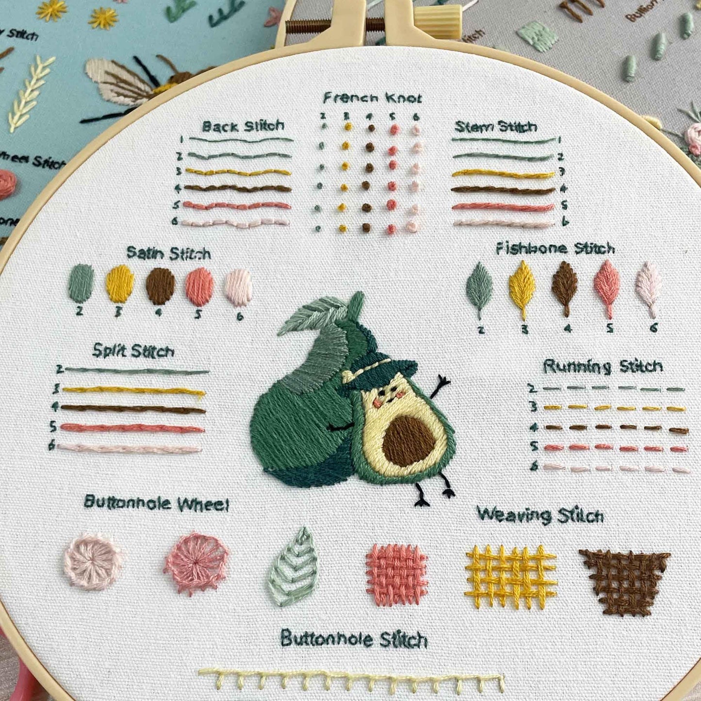 Myfelicity 3 Embroidery kit for Beginners, Beginner Embroidery Kit for Adults. Starter Kits to Learn 28 Different Stitches, Including Fabric with Prints, Threads, Needles, Hoop and Video tutorials…
