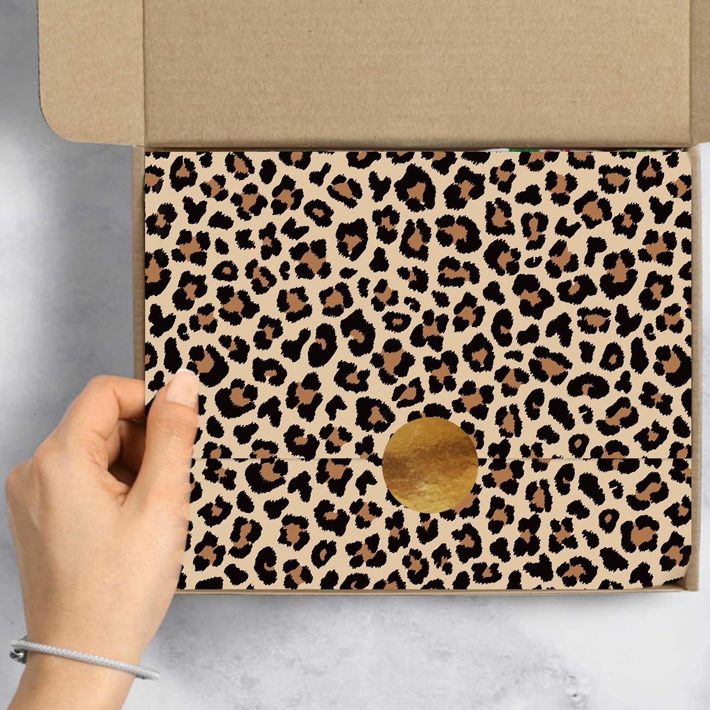 60 Sheets Leopard Print Tissue Paper Gift Wrapping Paper Floral Bouquet DIY Art Crafts Tissue for Wedding Birthday Holiday Party, 14 x 20 Inch