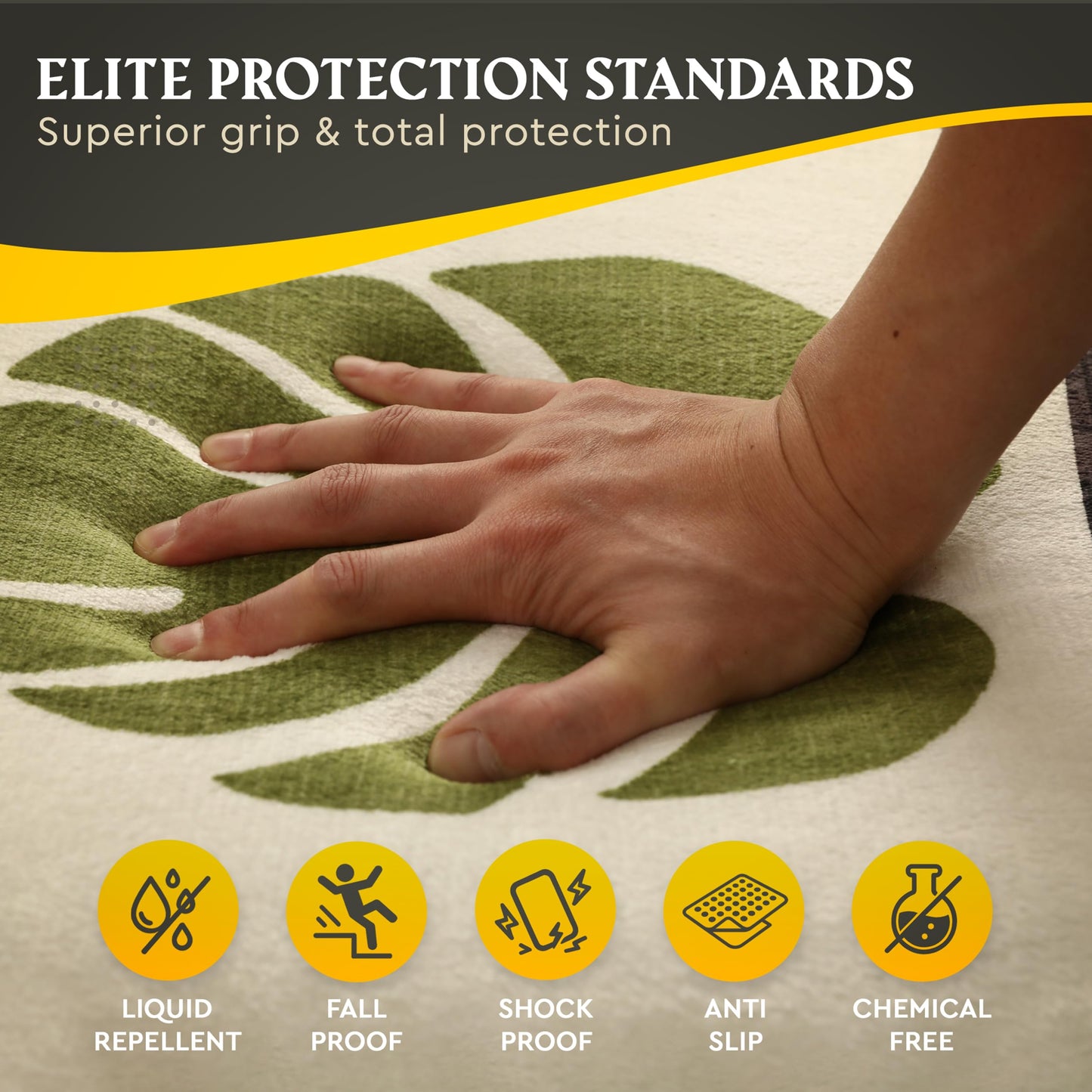 Halaluxe Baby Play Mat 60"x80" Extra Thick (1.4") | Memory Foam Crawl Mat for Infants & Toddlers | Non-Slip | Waterproof | Tummy Time | Animal Print Floor Rug
