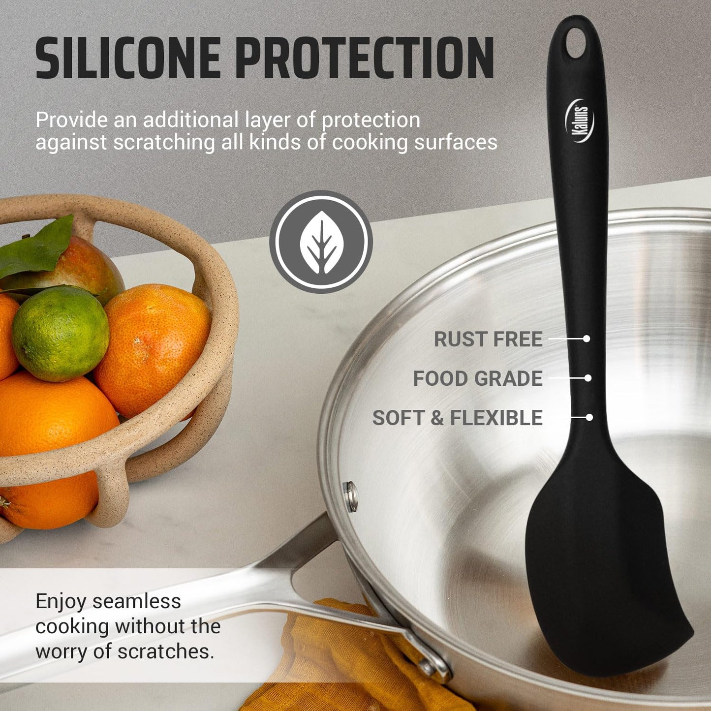 Kaluns Silicone Kitchen Utensils Set 24 Pcs Silicone Cooking Utensils Set - Can Opener, Masher, Turner, Spatula 446°F Heat Resistant Non-Stick - Premium Utensil Set