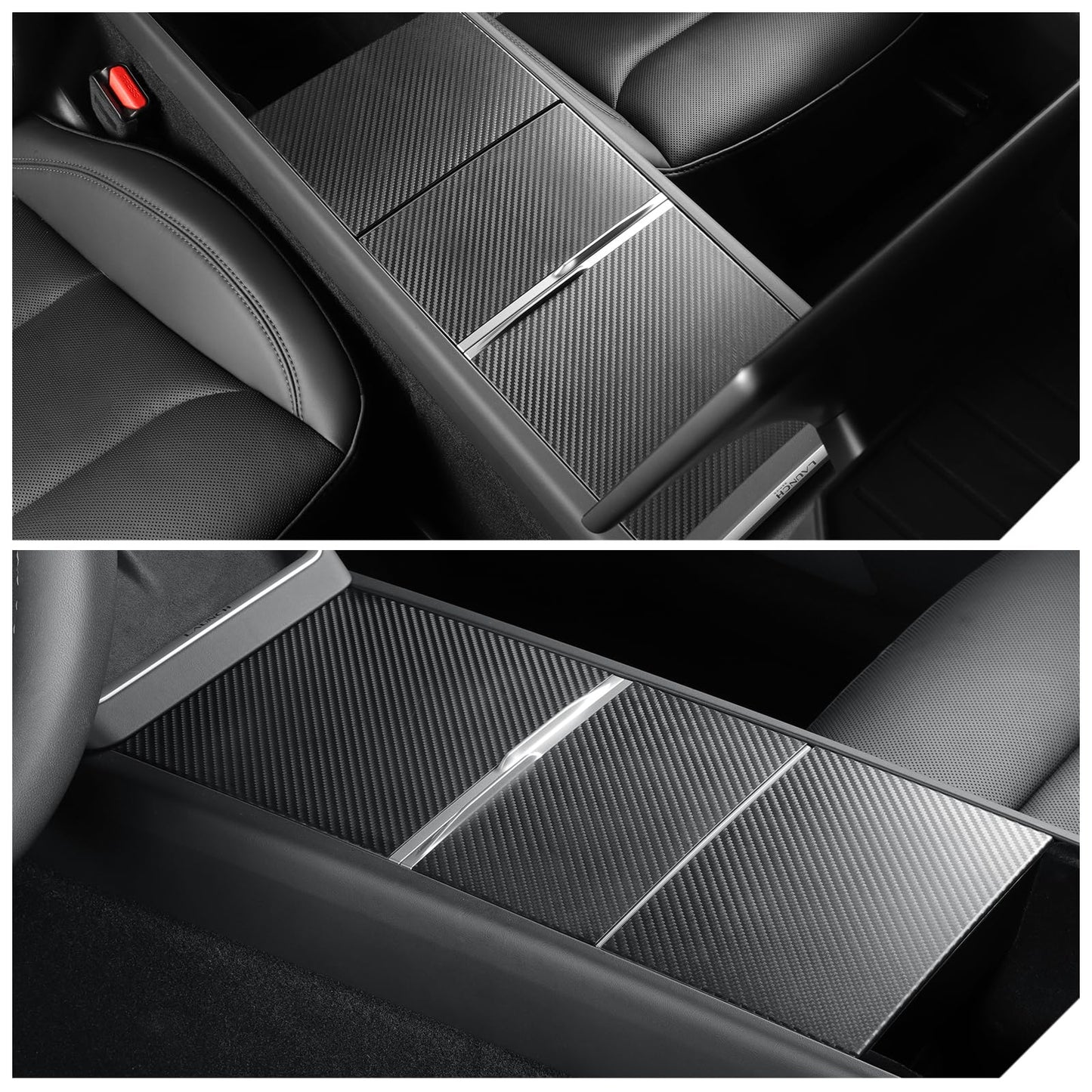 LUCKEASY Center Console Organizer for Tesla Model Y Juniper 2025+ Center Cup Holder | Armrest Box & Armrest Cover | Glove Box | Center Pad | Wireless Charging Pad | Center Upper & Lower Storage Box