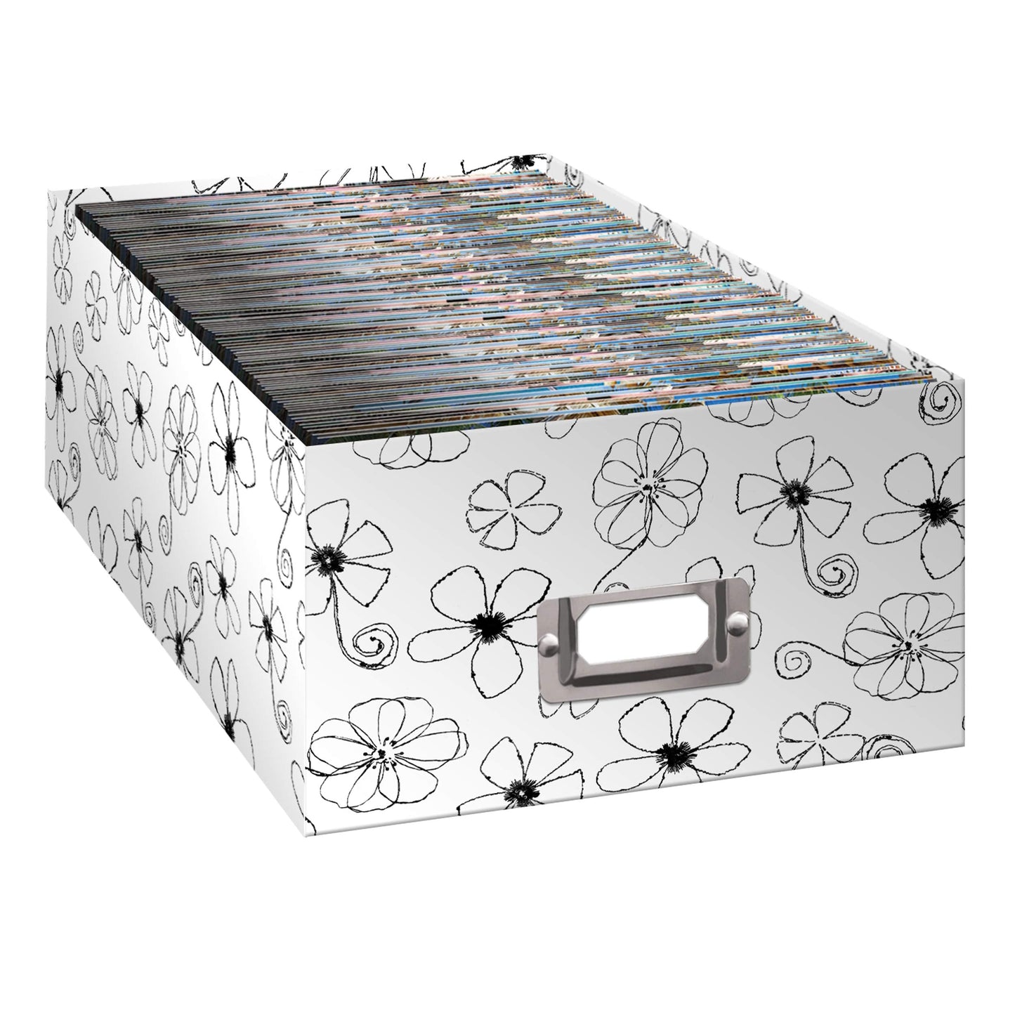 Pioneer Photo Albums B-1BW Photo Storage Box, Floral Design