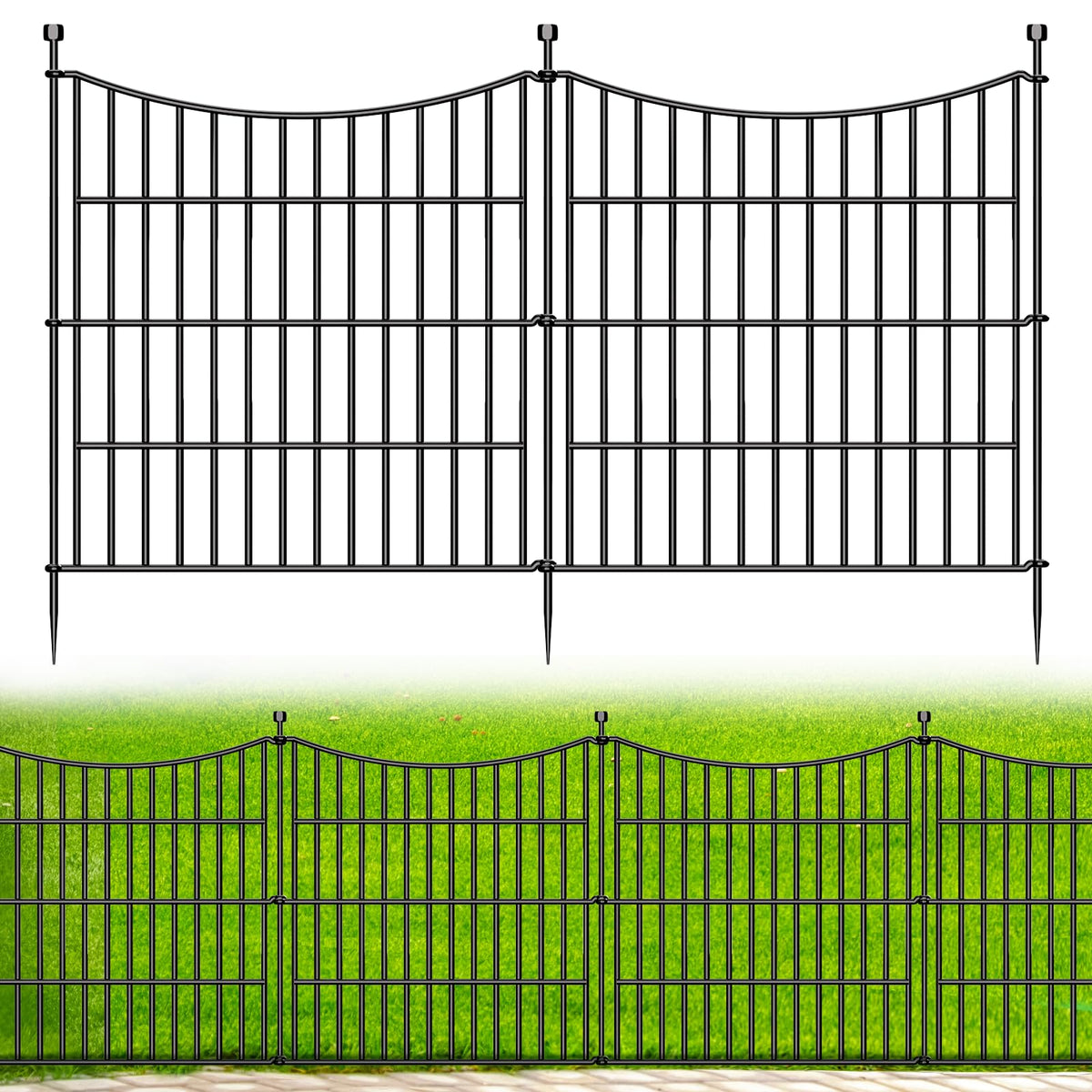 No Dig Dog Fence Outdoor for Yard, 48 in(H) X 11.8 ft(L)