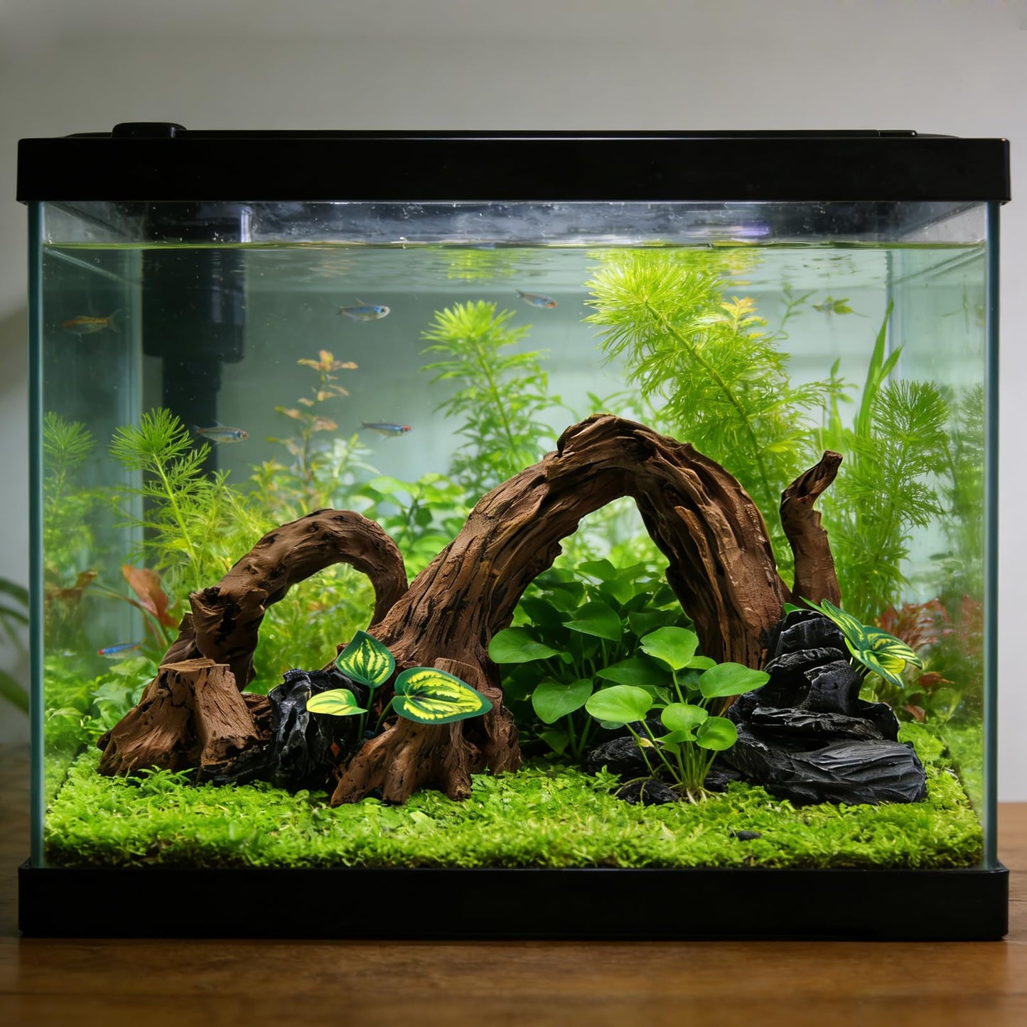 PEUILST Large Fish Tank, Sunken Wood Decoration, Aquarium Accessories, Artificial Driftwood Landscape Center Ornaments, Suitable for Decorating Fighting Fish, Shrimp, Goldfish, and Reptiles