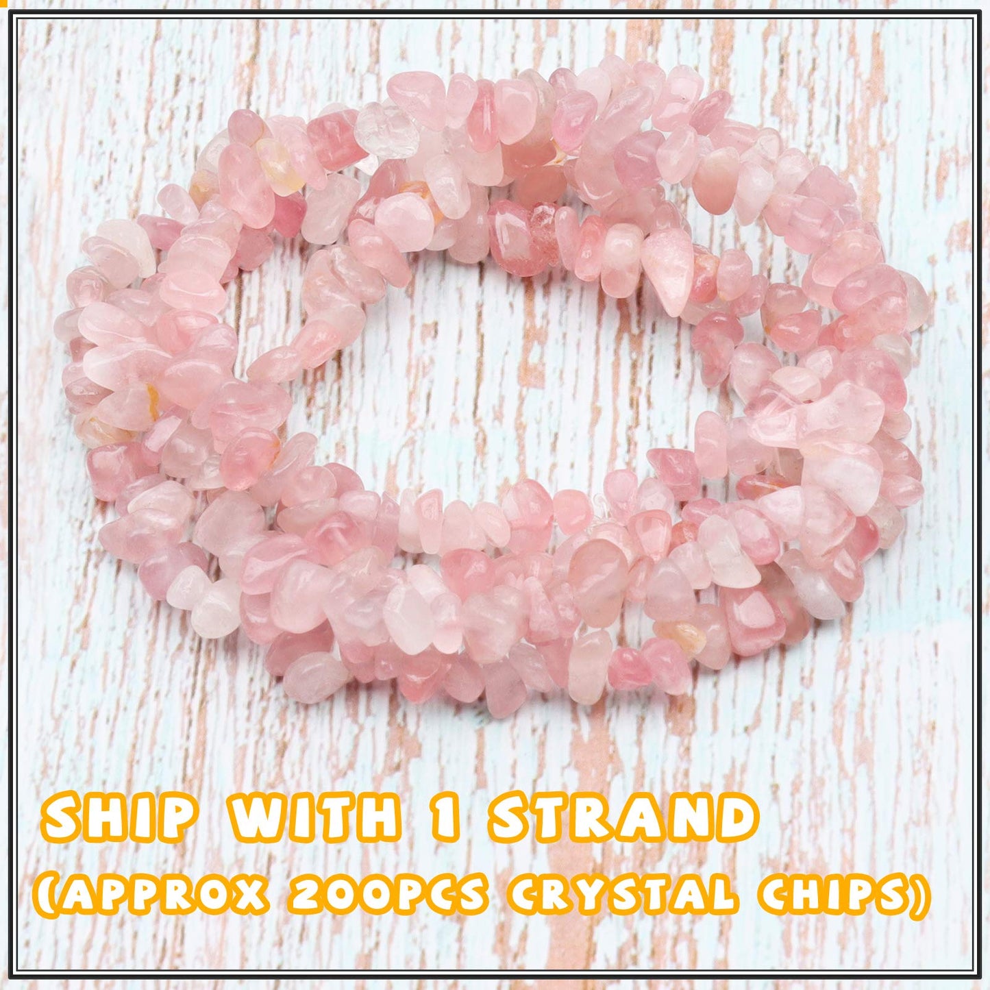 500 pcs Natural Chip Stone Beads, Rose Quartz 5-8 mm Irregular Gemstones Healing Crystal Loose Rocks Bead Hole Drilled for Jewelry Making Bracelet