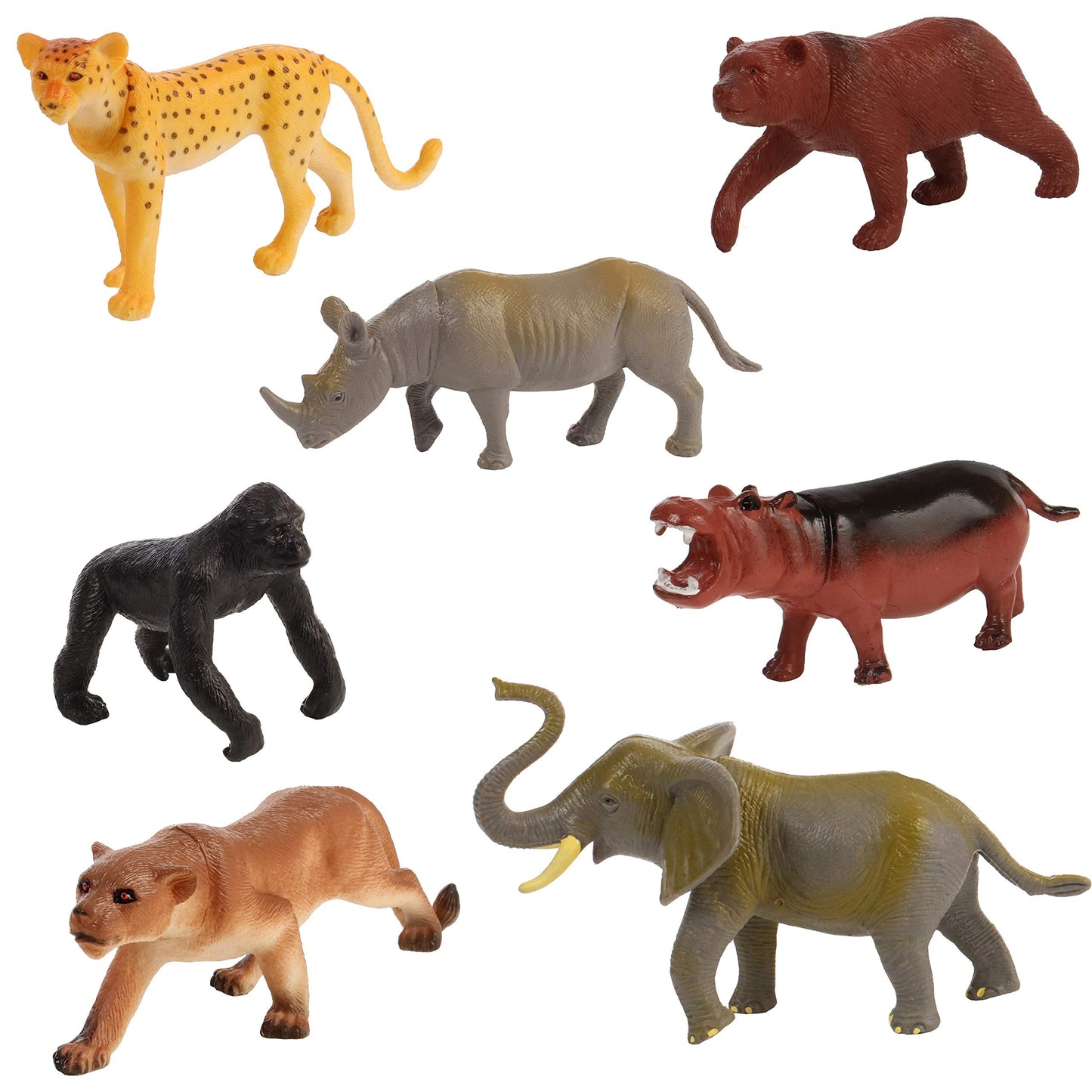 100Piece Set of Animals Figures & Accessories in Storage Container