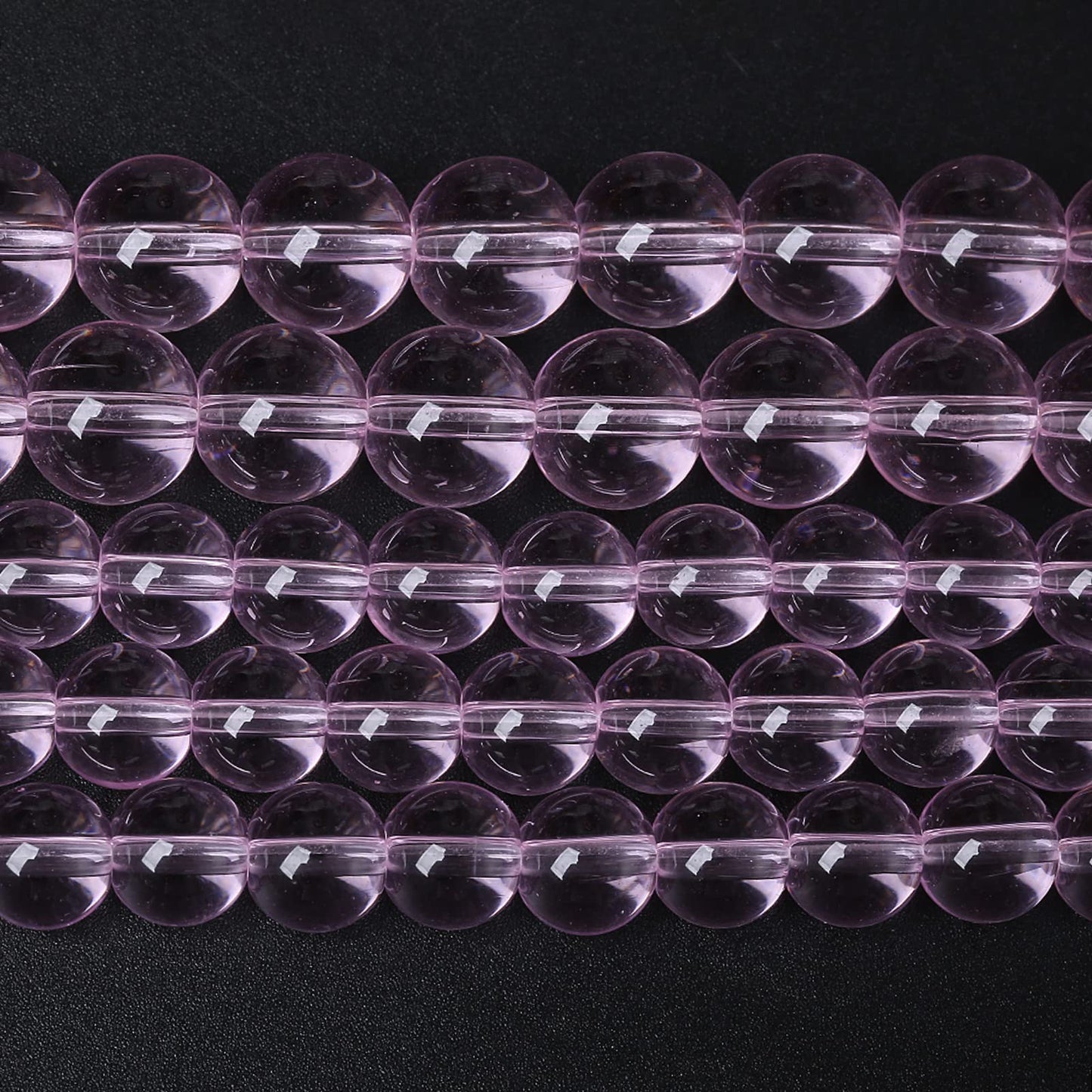 6MM 63PCS Light Pink Glass Spacer Loose Beads for Jewelry Making DIY Bracelet Necklace