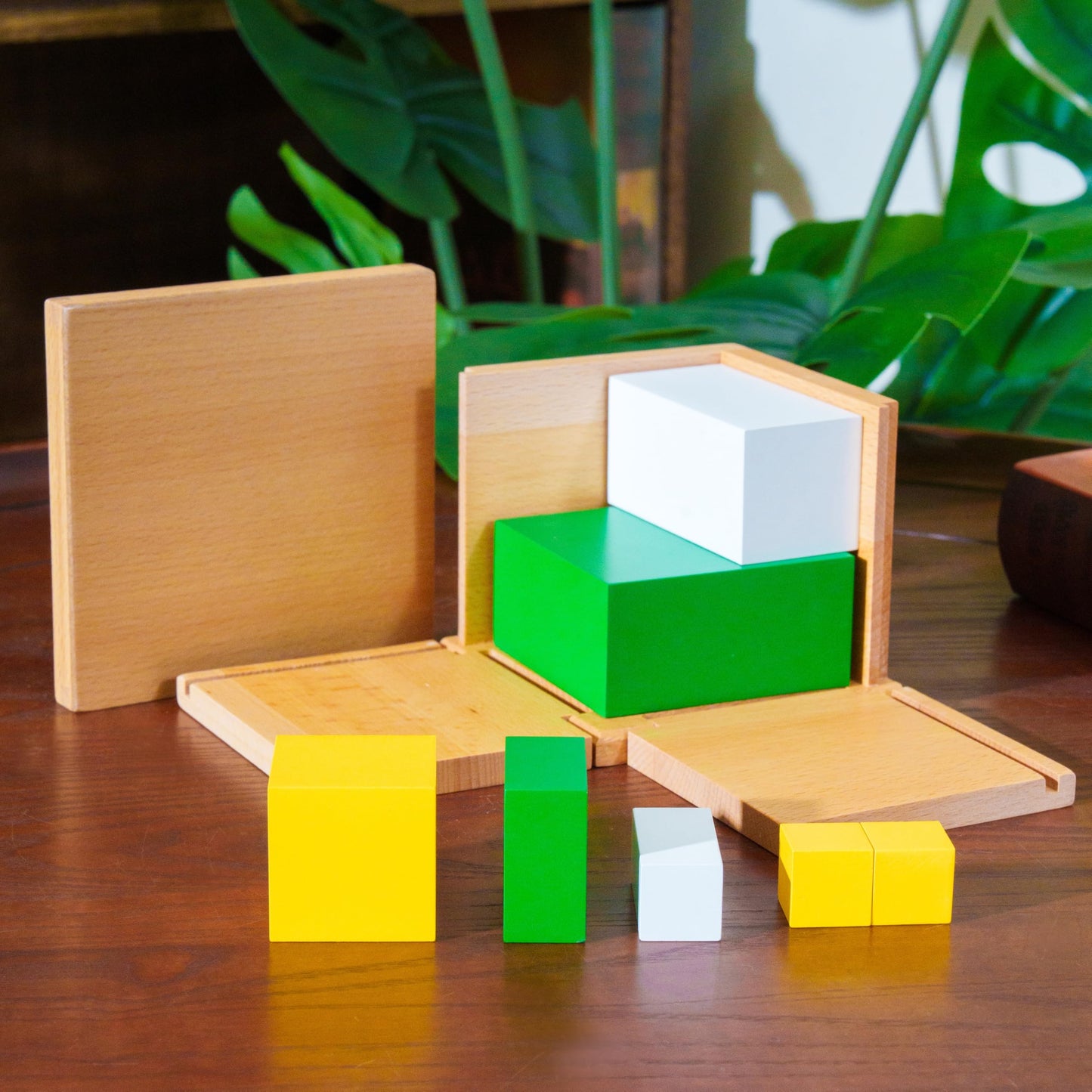 Premium Montessori Power of 2 Cube: Solid Beechwood Doubling Cubes & Chain Set | Educational Brain Toys & Montessori Math Manipulatives for Kids Ages 3-6, Homeschool & Preschool (Power of 2 cube)