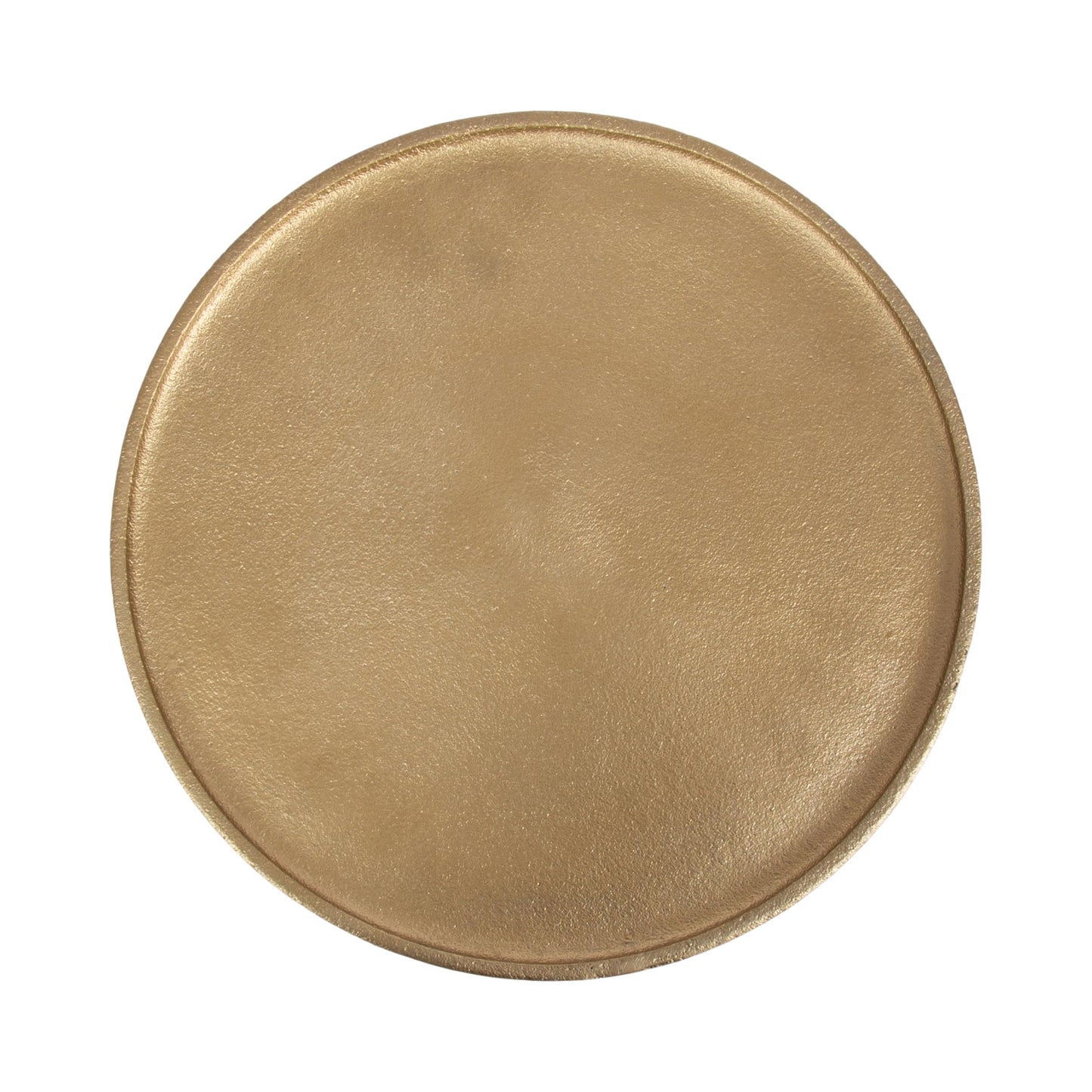 Kate and Laurel Rava Modern Metal Round Side Table, 14 x 14 x 22, Gold, Cast Aluminum Accent Table for Use as Indoor Plant Stand or Living Room Decor Piece