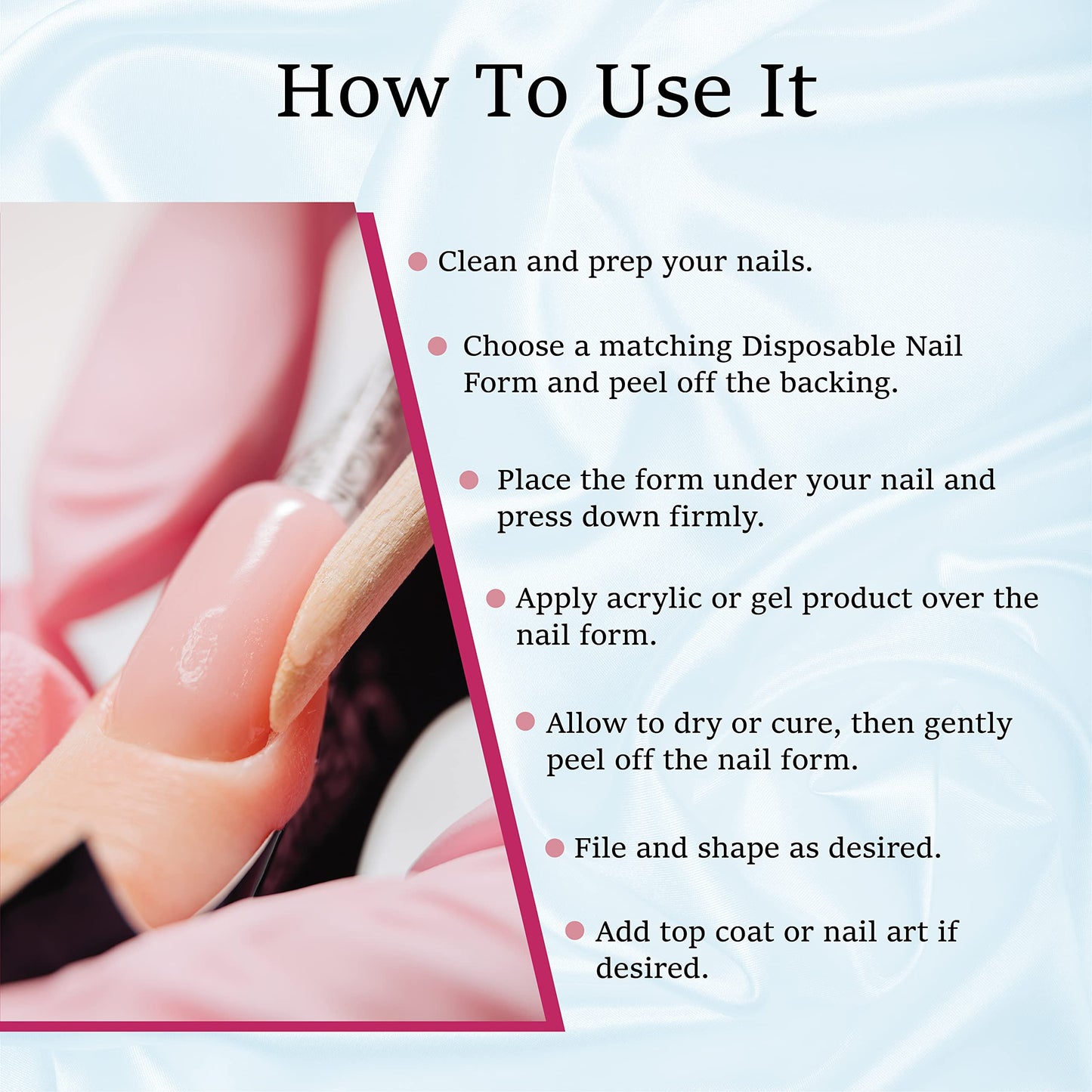 Mia Secret Multistilo 500 PCS - Nail Extension Tips, Forms for Acrylic & Gel Nails - Guide Stickers