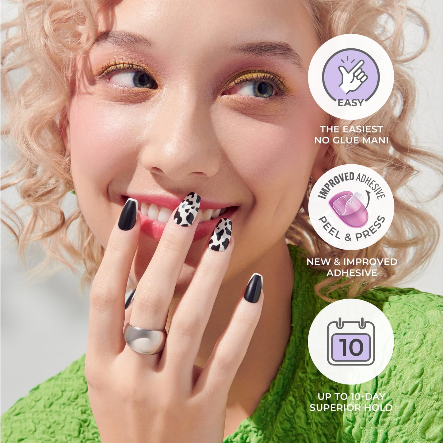 KISS imPRESS Valentine’s Day Press On Nails, ‘Full Heart’, Red, Short Squoval, No Glue Needed, Up to 10-Day Superior Hold, Includes 30 Fake Nails, Prep Pad, Mini Nail File & Manicure Stick