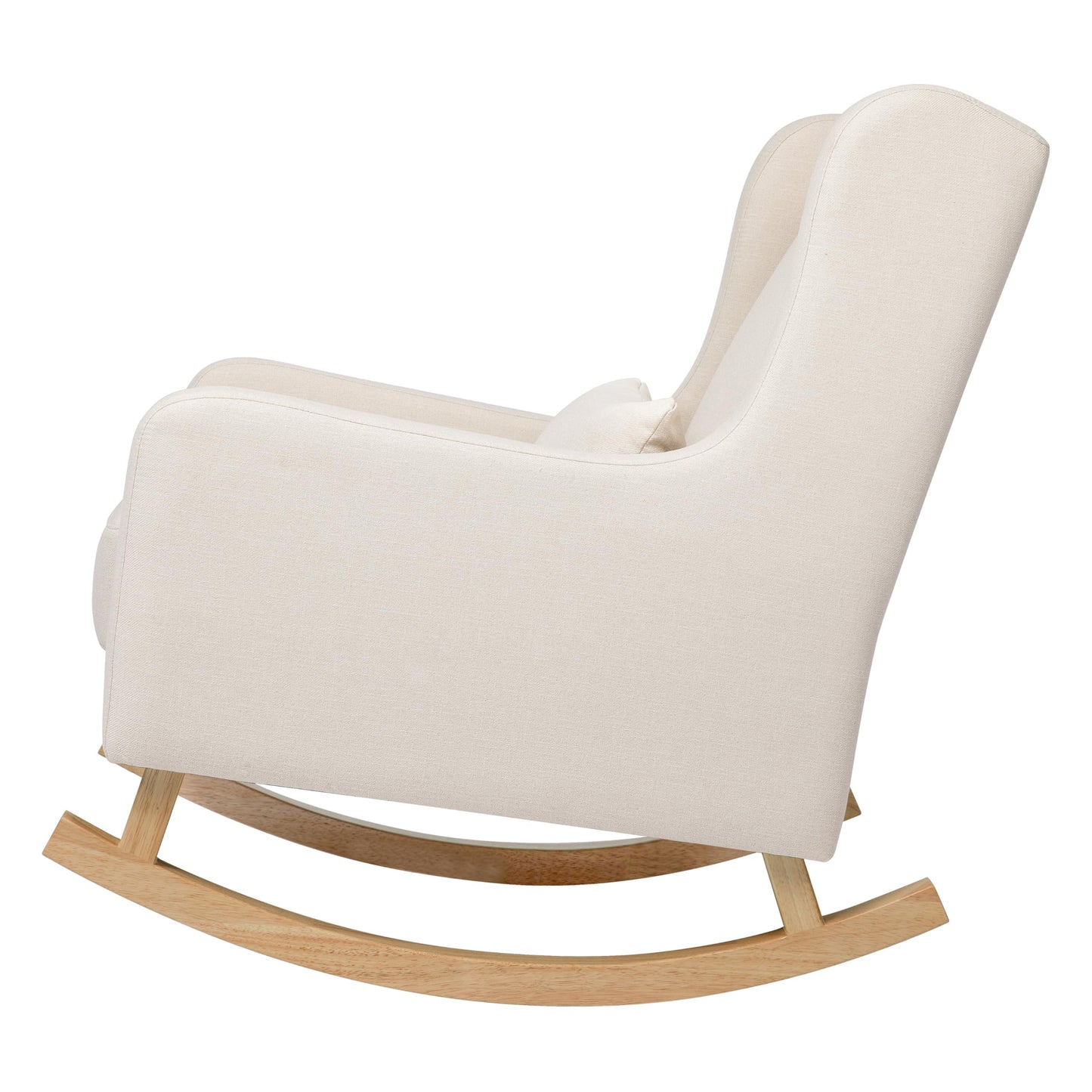Babyletto Kai Rocker in Performance Natural Eco-Twill with Light Legs, Water Repellent & Stain Resistant, Greenguard Gold and CertiPUR-US Certified