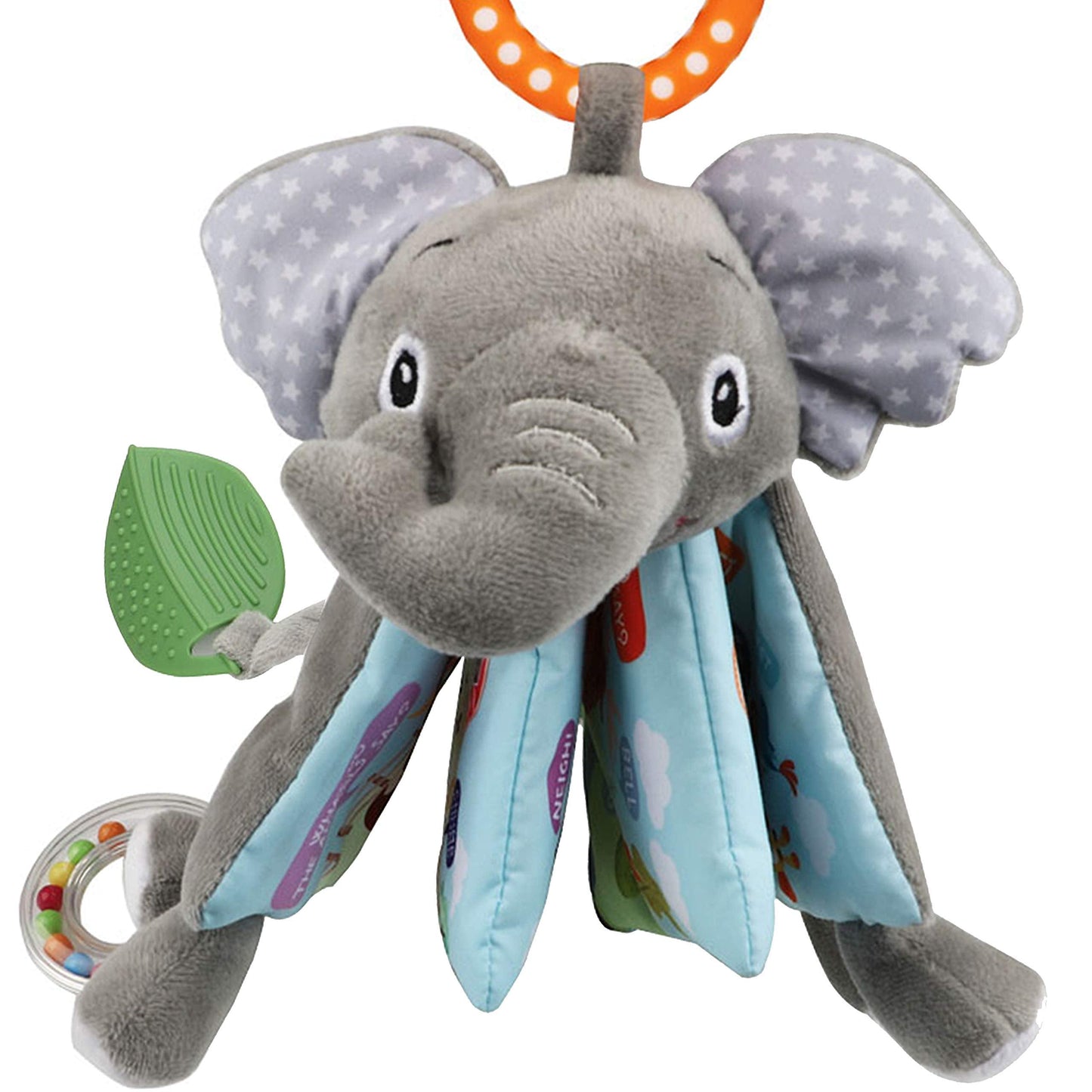 Fish Crinkle Book and Elephant Baby Toy for Babies Infants Toddlers