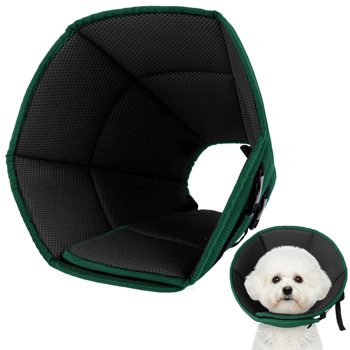 Allroaring Soft Dog Recovery Cone Adjustable Stop Licking Wounds Purple M