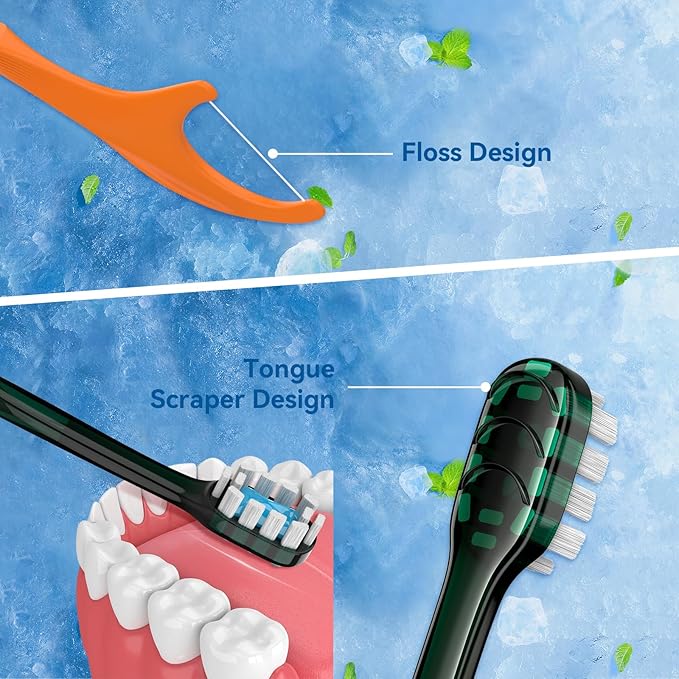10Pack Disposable Toothbrush with Pre-Pasted Toothpaste 5-in-1 Mini Travel Toothbrush Deep Clean with Toothpick, Flosser, Tongue Scraper for Superior Oral Hygiene, Individually Wrapped