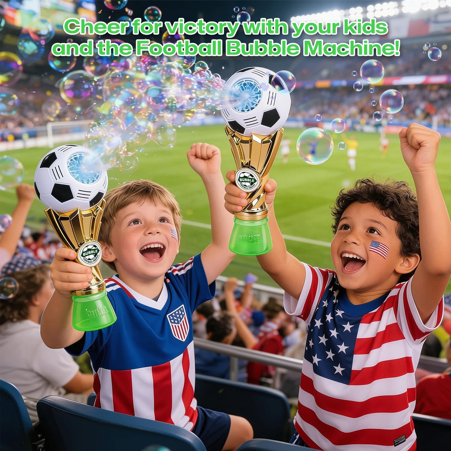 Football-Shaped Bubble Machine, Perfect for Children to Play with Complete with Bubble Solution – The Ideal Toy Bubble Machine for Kids