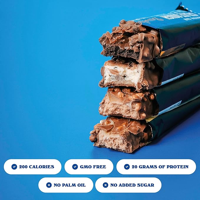 Barebells Protein Bars Variety Pack - 24 Bars (2 Packs of 12), 20g High Protein Treats - Chocolate Nutrition Bars with No Added Sugar - On-The-Go Breakfast or Post-Workout Snack