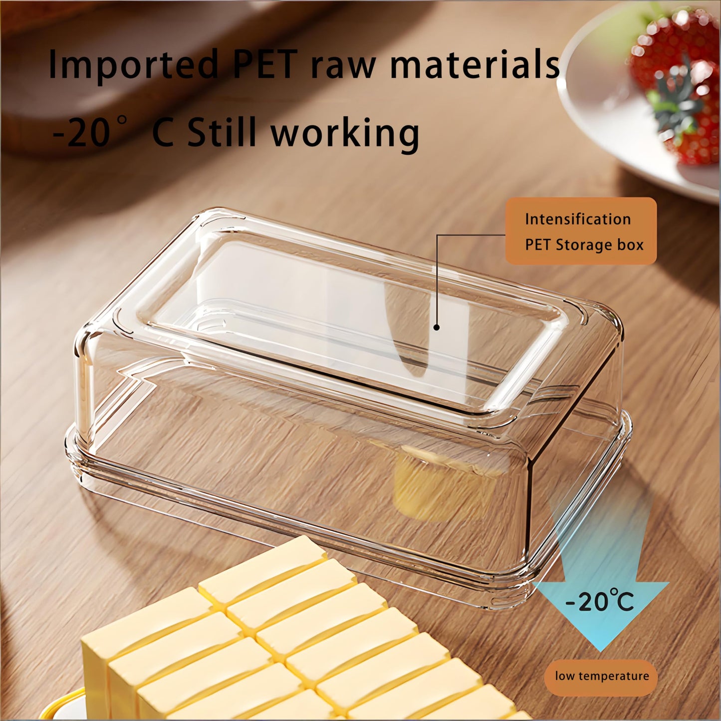WANEBEIBAY Butter Slicer Cutter, Stick Butter Container Dish with Lid for Fridge,Butter Container Butter Box Case for Countertop or Fridge