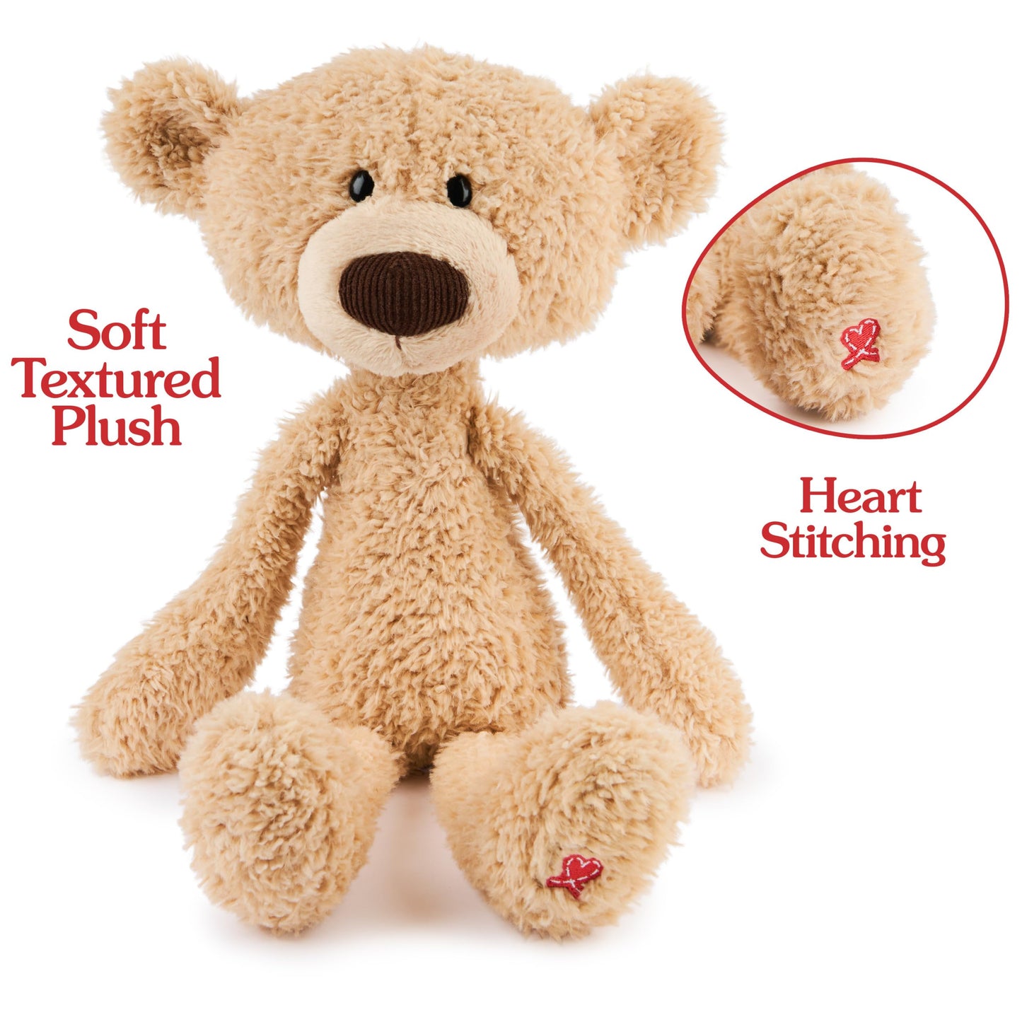 GUND Toothpick Classic Teddy Bear, Premium Stuffed Animal for Ages 1 and Up, Beige, 15”