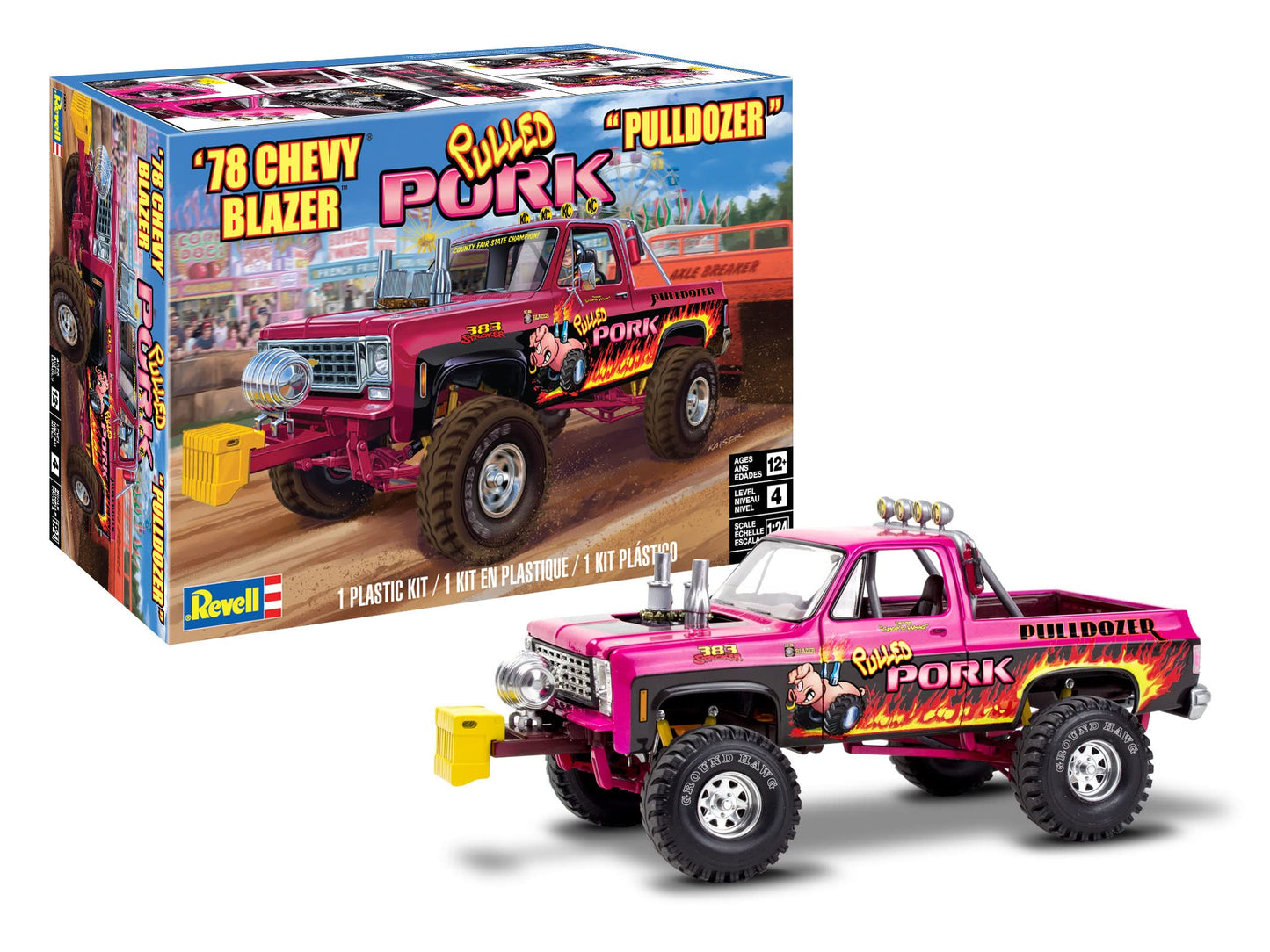 Revell 14532 '78 Chevy Blazer Pulldozer 1:24 Scale 122-Piece Skill Level 4 Model Truck Building Kit
