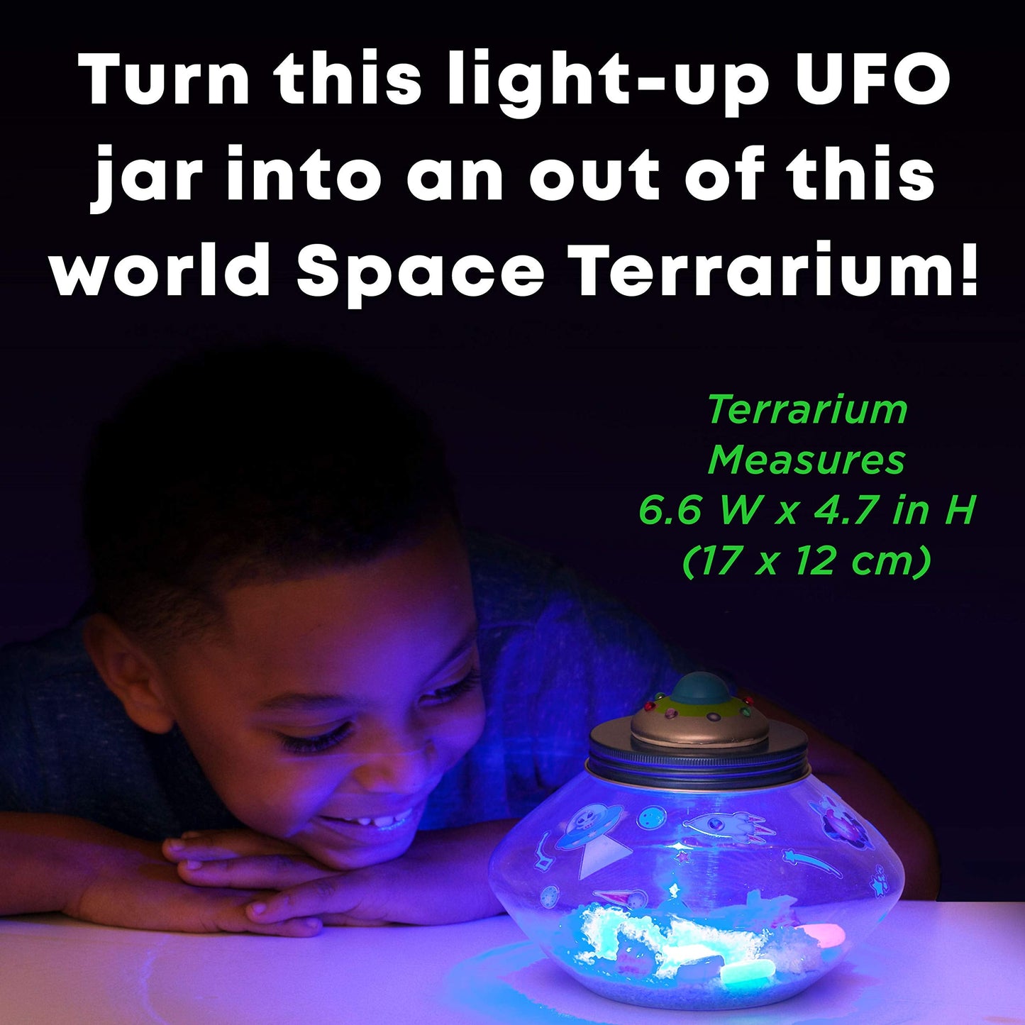 Creativity for Kids Crystal Space Terrarium Kit - Crystal Growing Kit for Kids - DIY STEM Science Kit for Boys and Girls (Ages 6+)