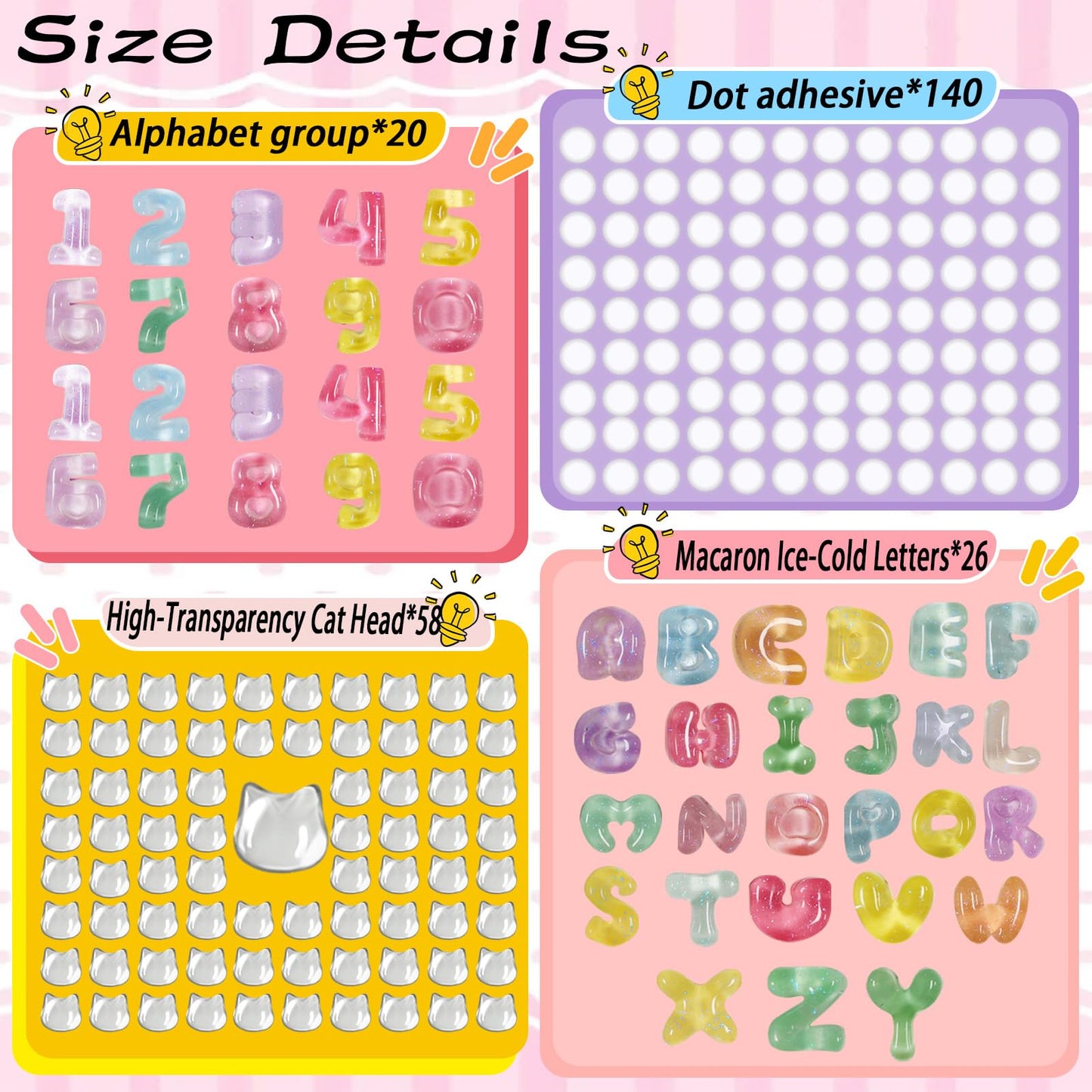 105PCS Keyboard Nail Bubbles - Macaron Ice-Transparent Buttons, Cute Bear Heads, Non-Toxic Odorless, Solve Typing Inaccuracy for Office/Daily Use + Cleaning Brush