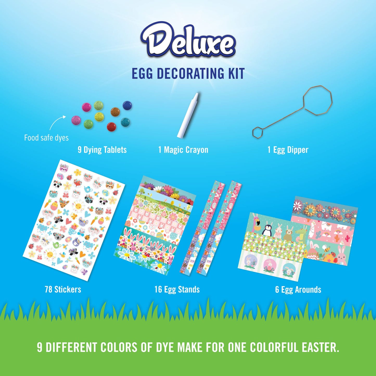 PAAS Deluxe Egg Decorating Kit Bundle Includes Deluxe Kit, 2 Egg Dippers, 5 Color Cups 1 ea