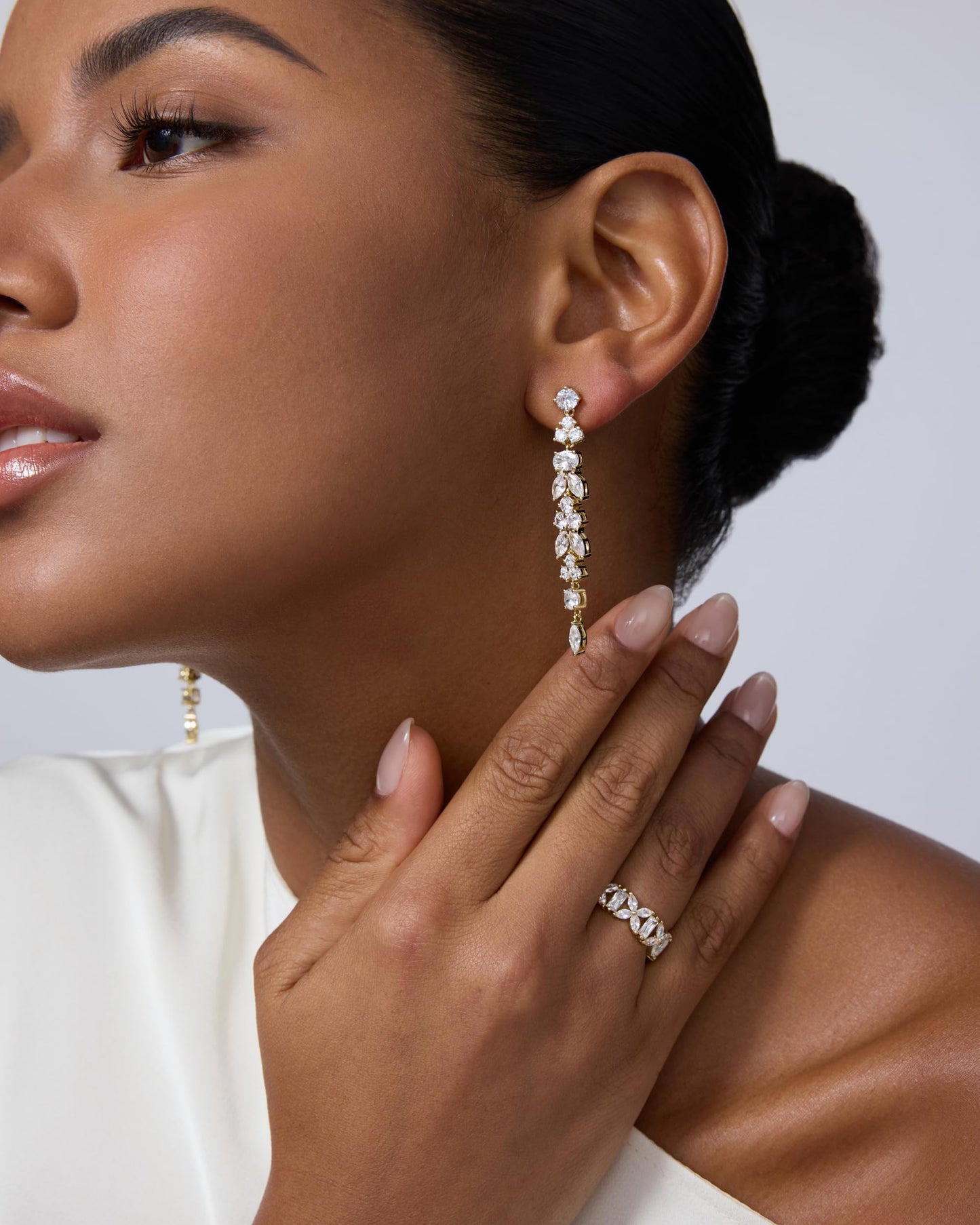 PAVOI 14K Yellow Gold Plated Cubic Zirconia Dangle Earrings for Women