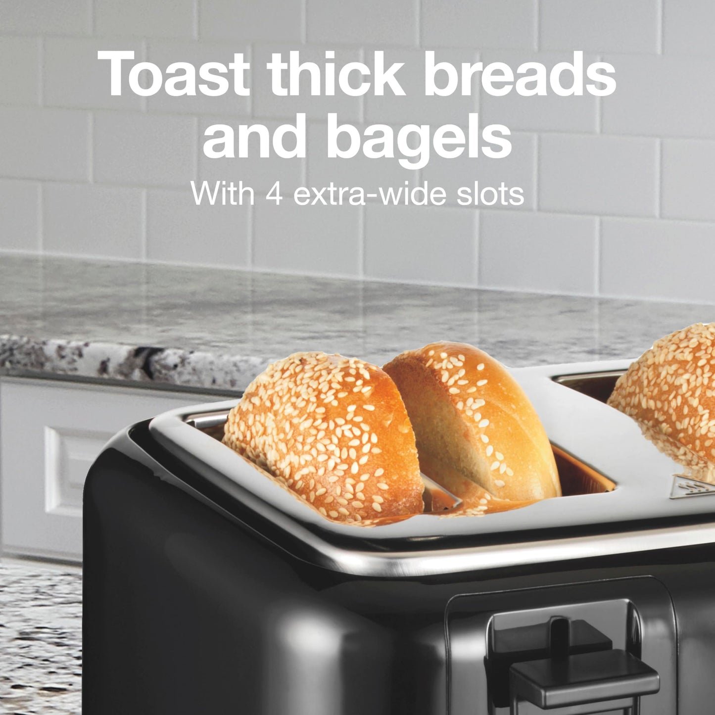 Proctor Silex 4 Slice Toaster with Extra Wide Slots for Bagels, Cool-Touch Walls, Shade Selector With 7 Browning Levels, Toast Boost, Auto Shut-off and Cancel Button, Black (24215PS)