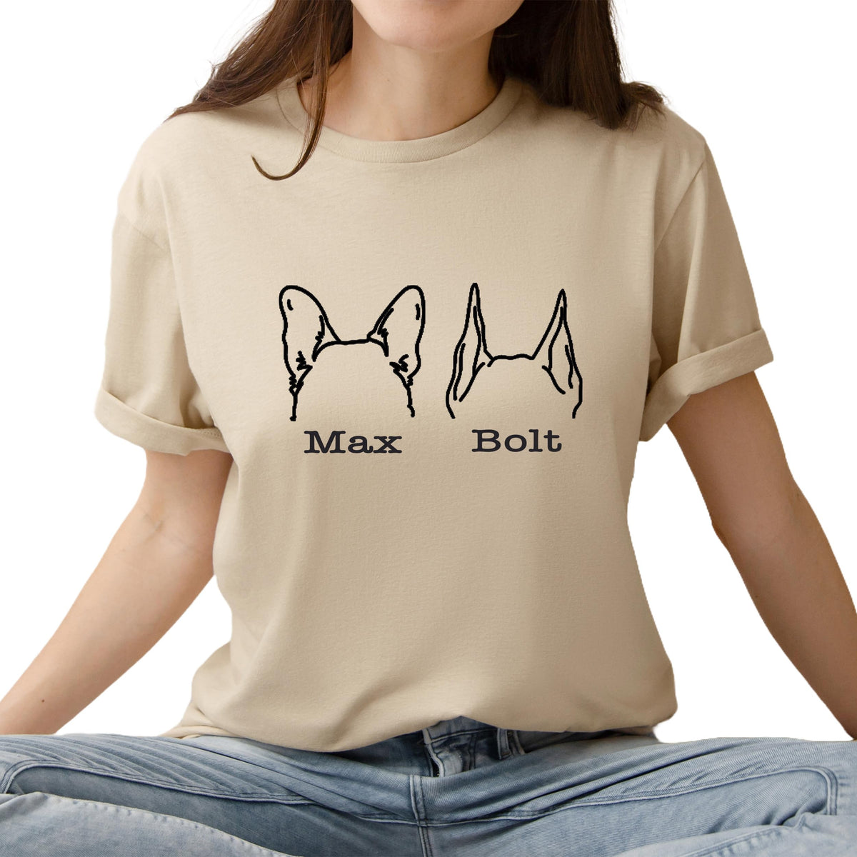 Custom Unique Personalized Schnauzer Dog Ears Shirt with Name