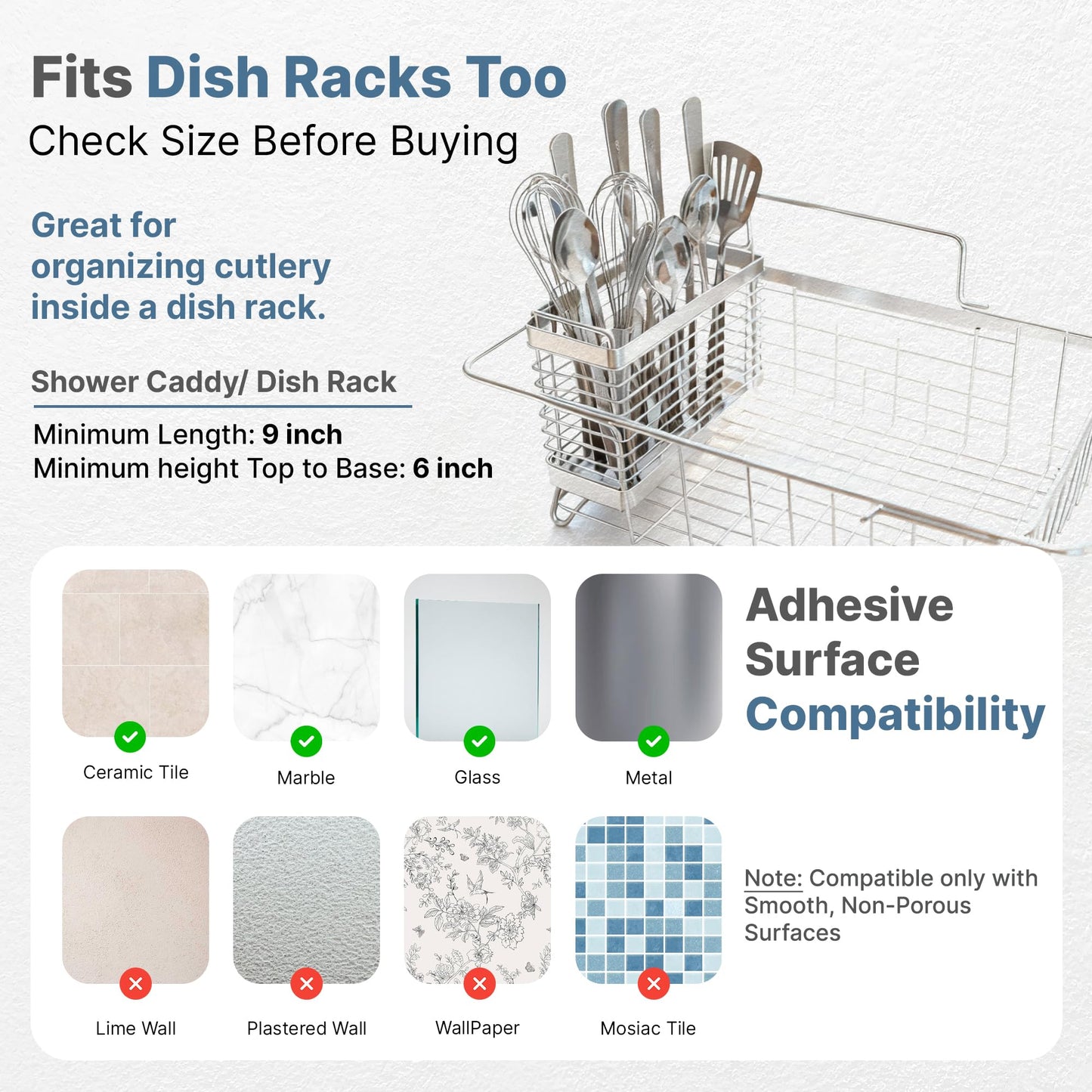 KESOL Stainless Steel Utensil Holder, Utensil Drying Rack with 3 Divided Compartments, Rust-Resistant Utensil Drying Basket, Silverware Drying Basket, Utensil Drainer for Dish Rack