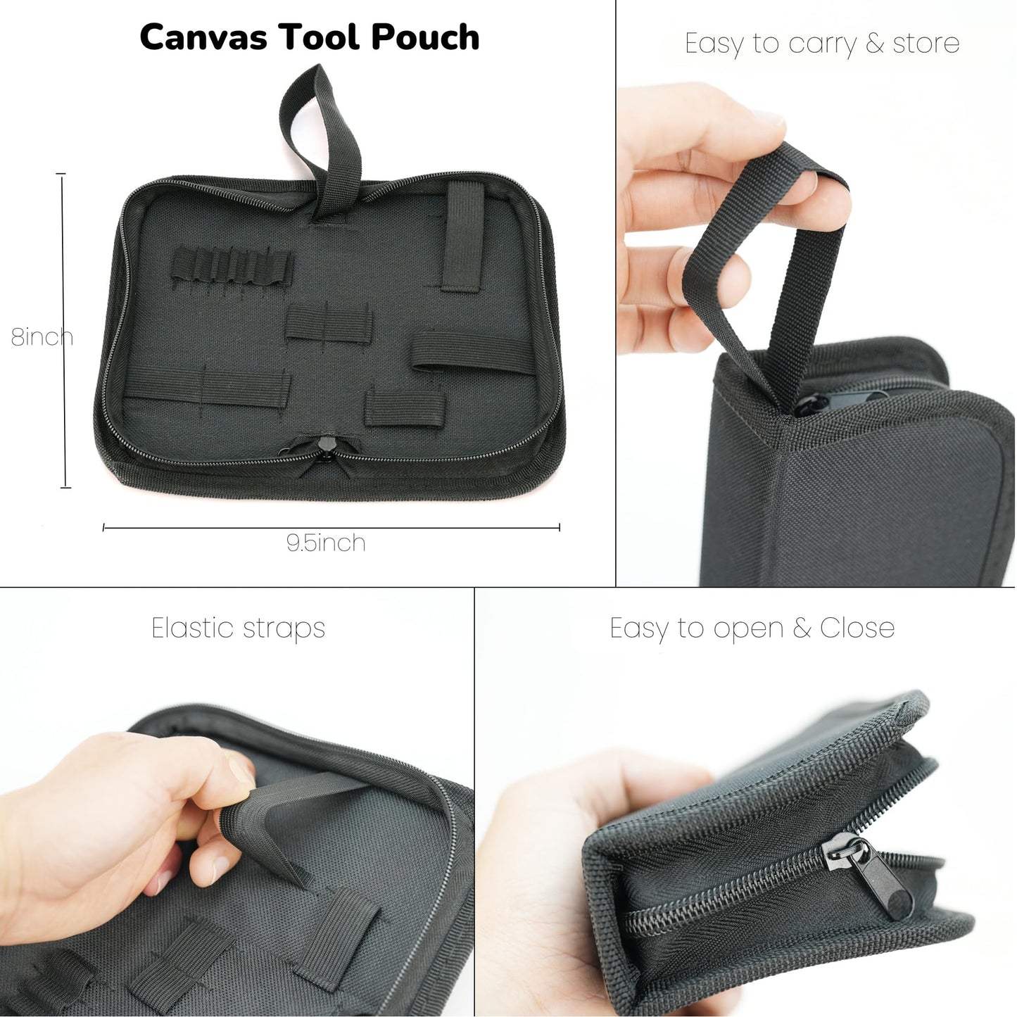 Vinyl Wrap Tool Kit with Heat Gun - 2000W Variable Hot Air Gun & Car Window Tint Kit - Includes Felt Squeegee, Magnets, Tool Pouch, Knife & Gloves for Auto Film, PPF, Decal, Wallpaper Installation